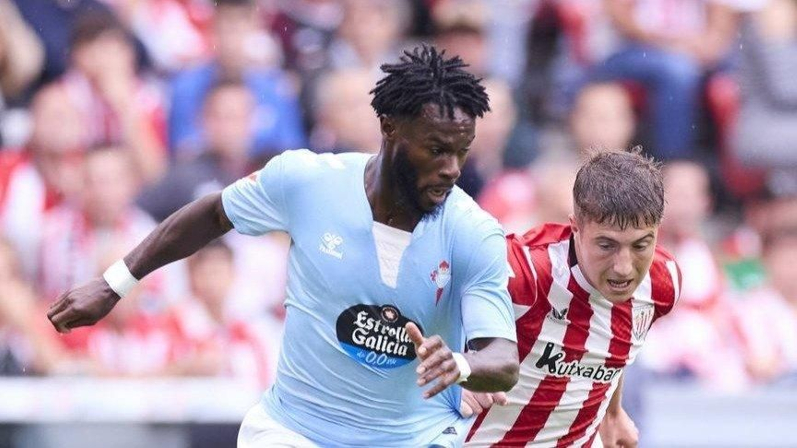 Jonathan Bamba, una de las novedades en el Celta, no logró brillar ni en la izquierda ni en la derecha.