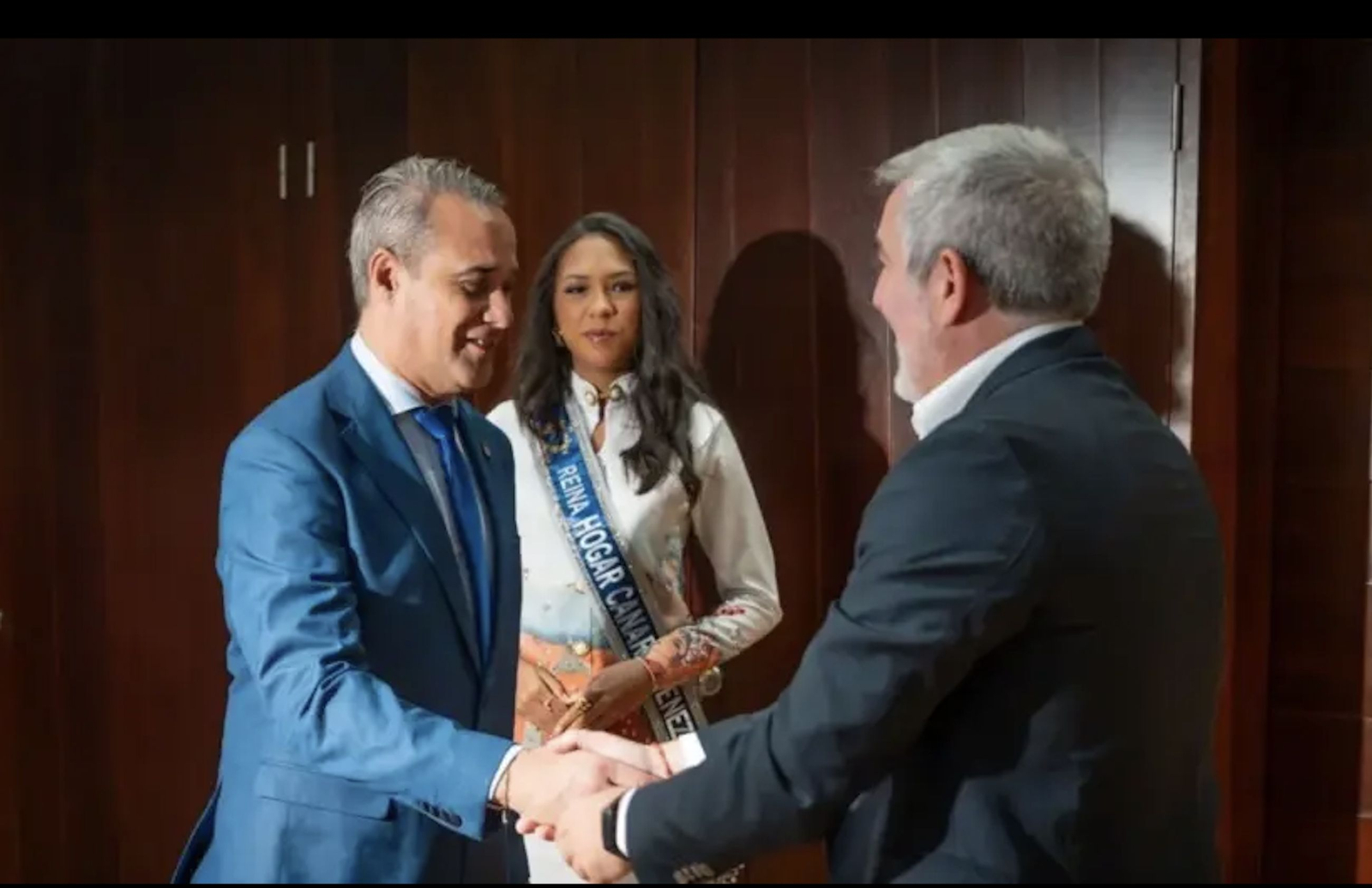 Clavijo recibe al presidente de la Hermandad Canaria Venezolana
