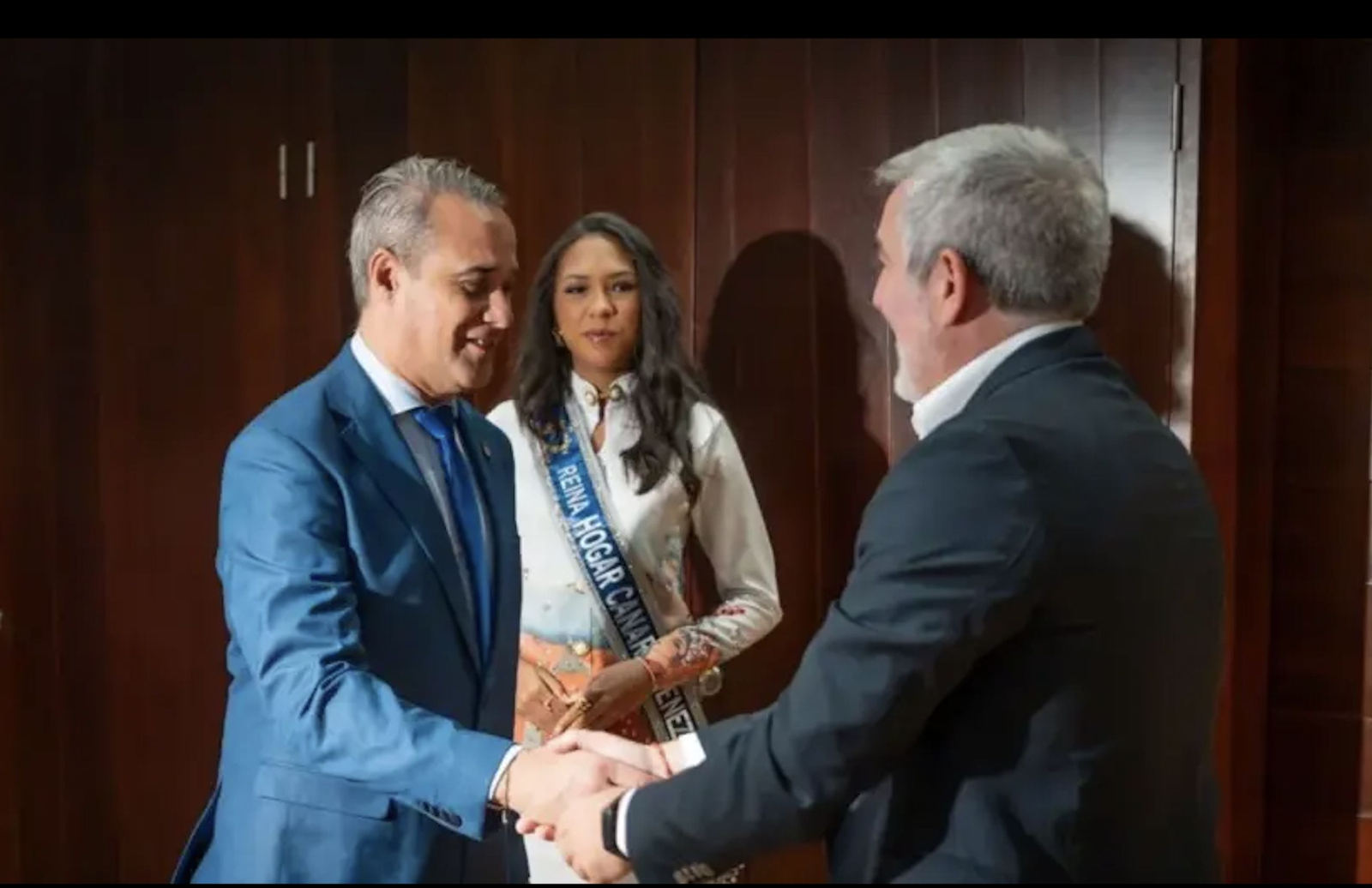 Clavijo recibe al presidente de la Hermandad Canaria Venezolana
