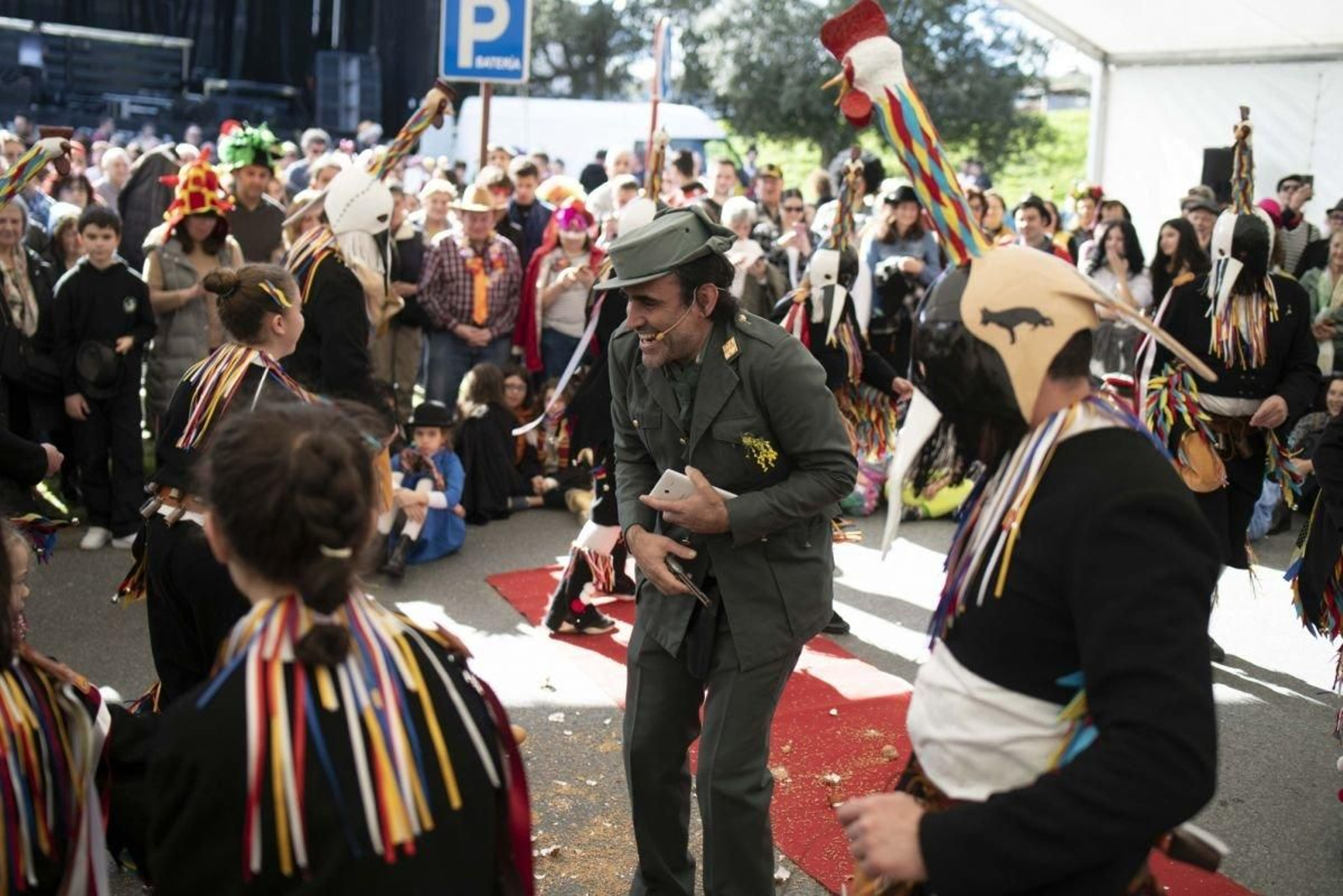 Un momento de la tradicional representación de Eiroás.