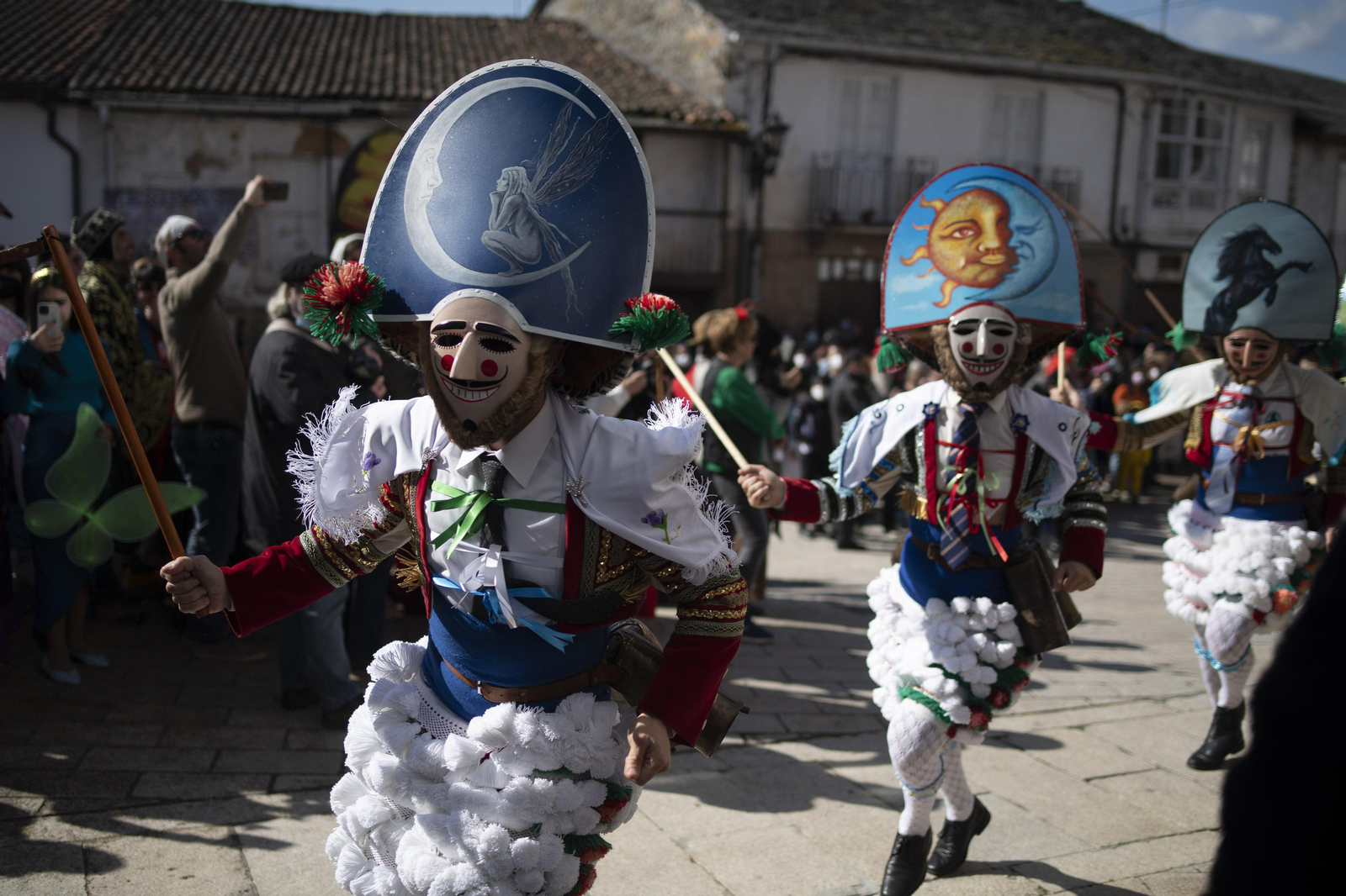 Laza. 27/02/2022. Domingo da estrea do Peliqueiro no entroido de Laza.
Foto: Xesús Fariñas