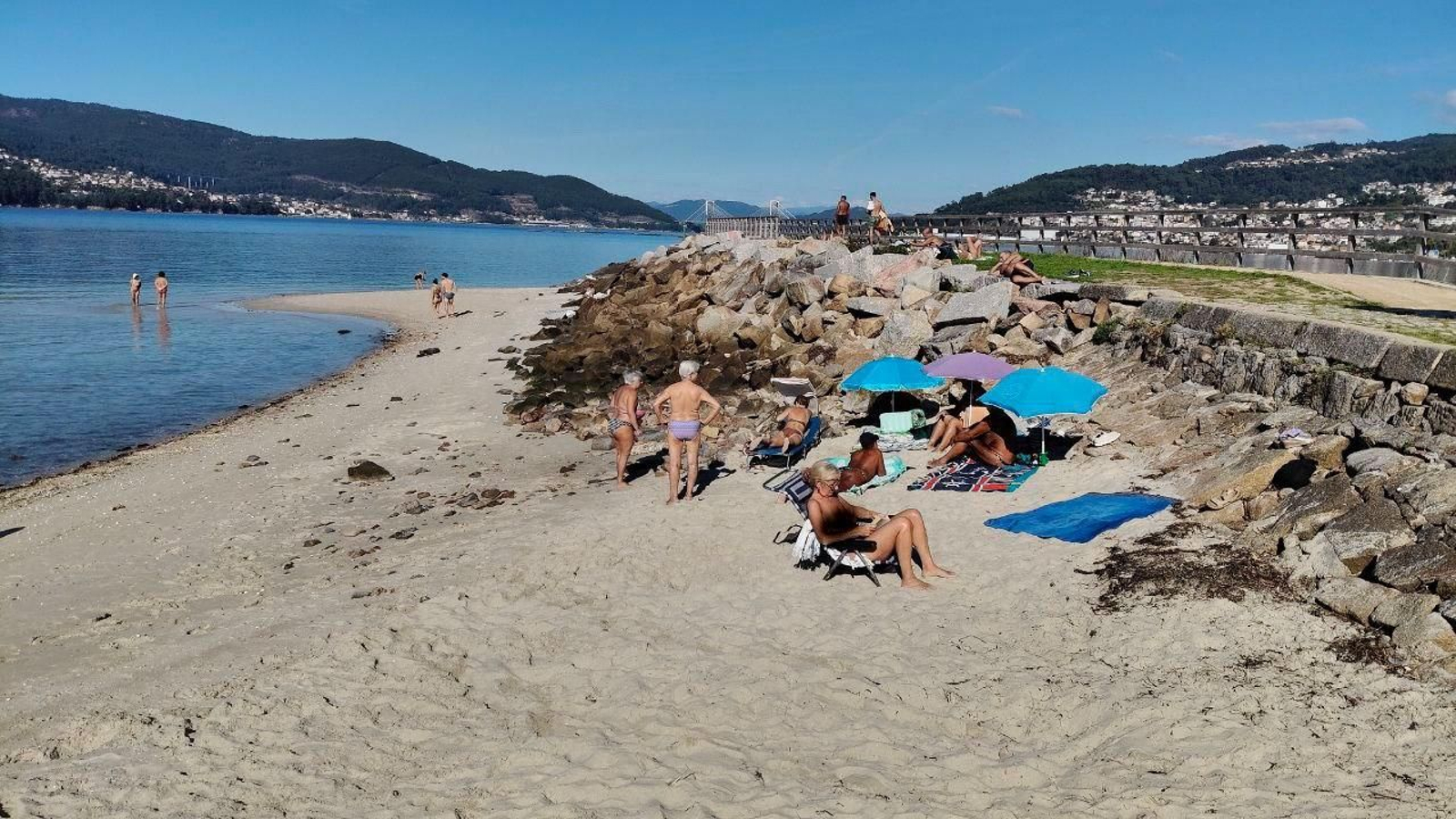 La playa de A Punta, en Teis.