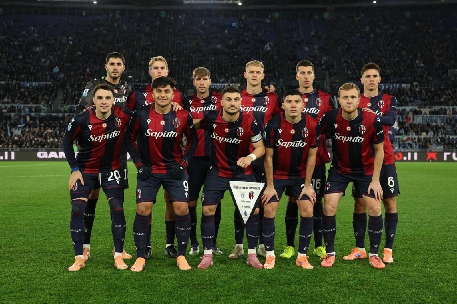 El once del Bolonia que jugó y empató (1-1) el pasado domingo en el campo de la Lazio.
