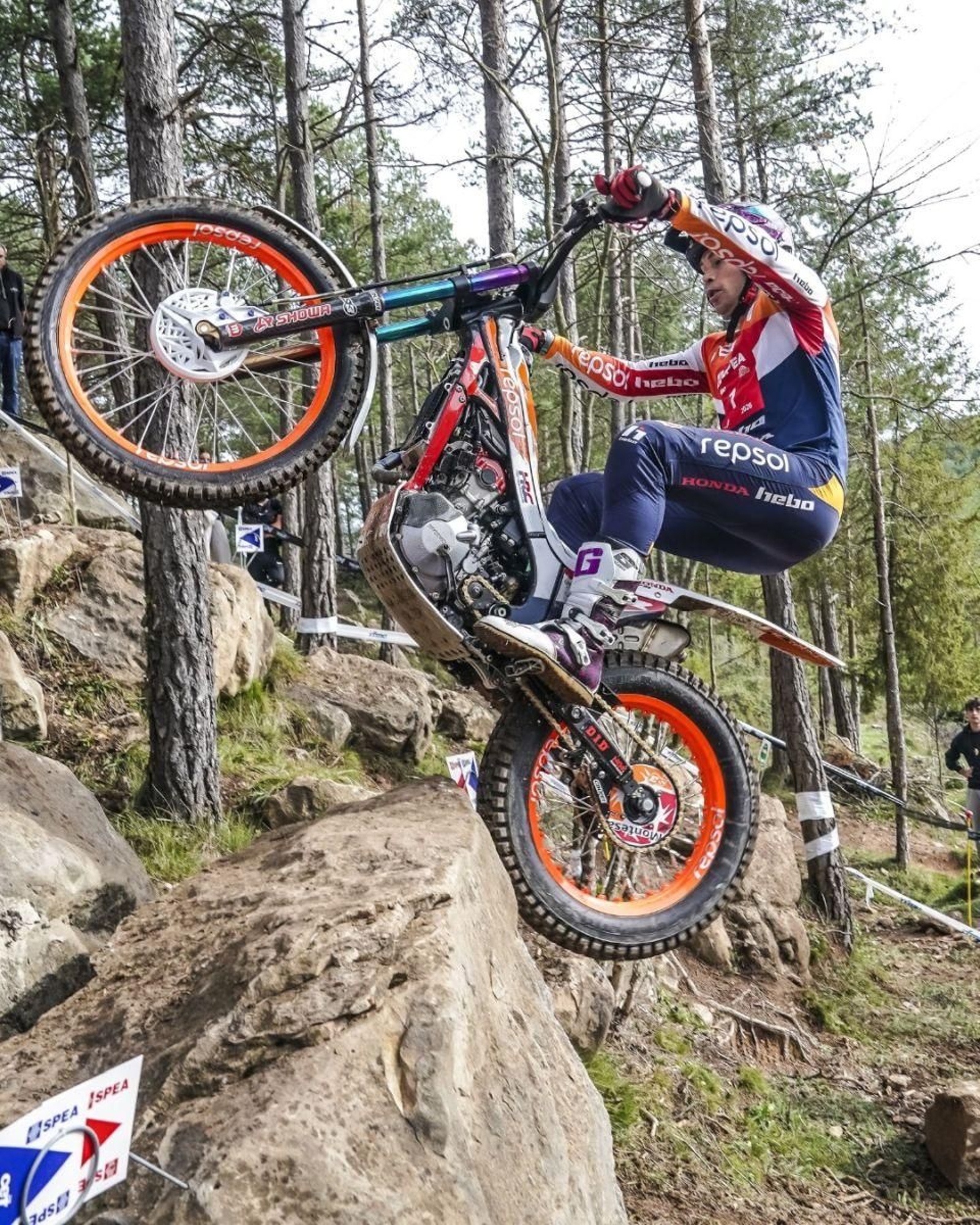 Gabriel Marcelli, durante la última prueba del Campeonato de España de Trial en Ripoll.