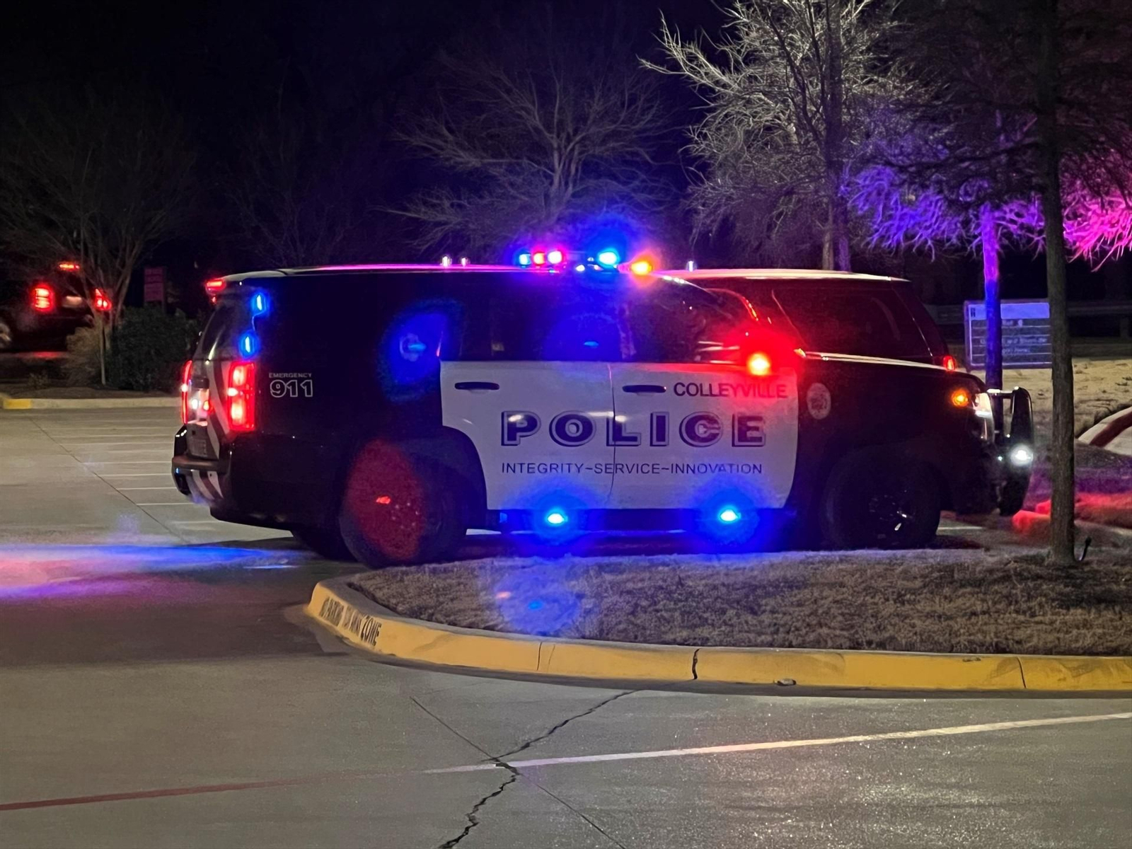 Un coche de la Policía de Estados Unidos durante un operativo.