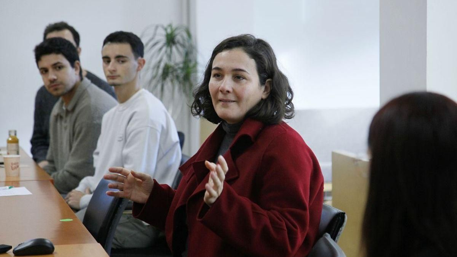 Adriana Domínguez, durante el encuentro.