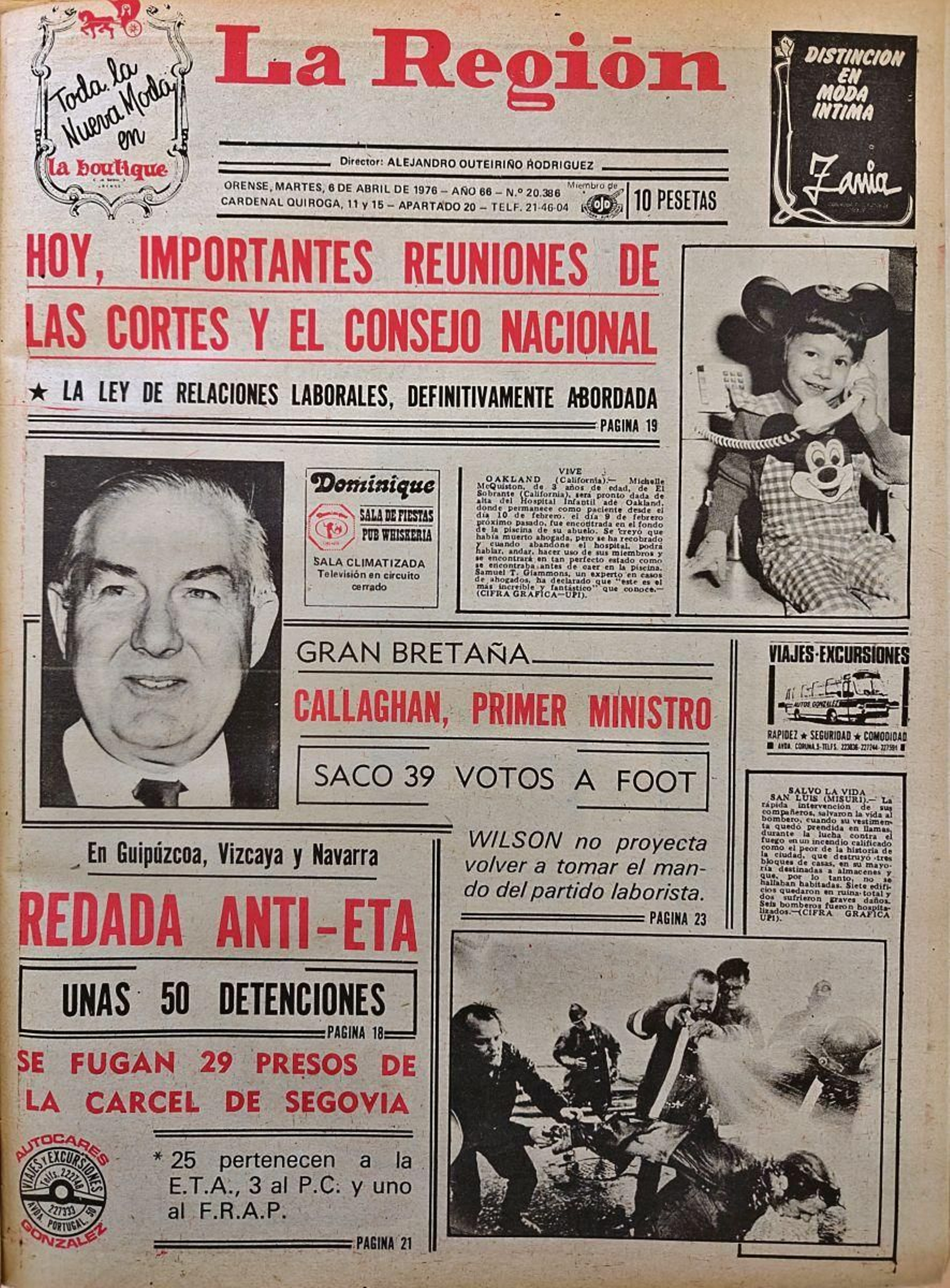 La portada de La Región del 1976.