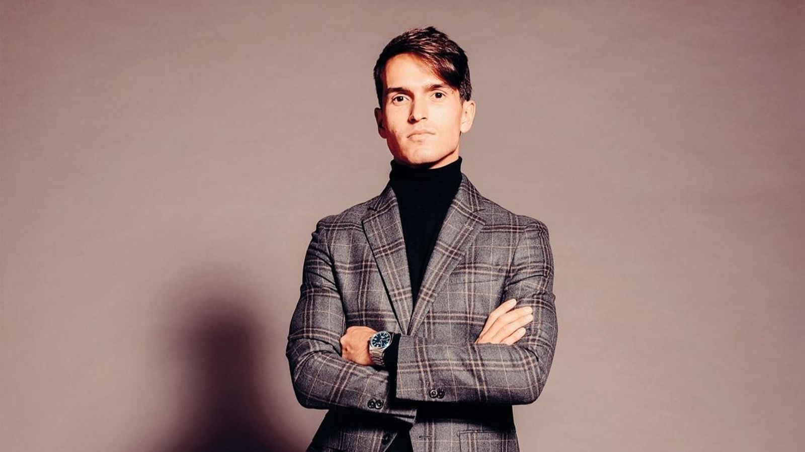 Denis Suárez, en una sesión de fotos para la firma Frederique Constant.