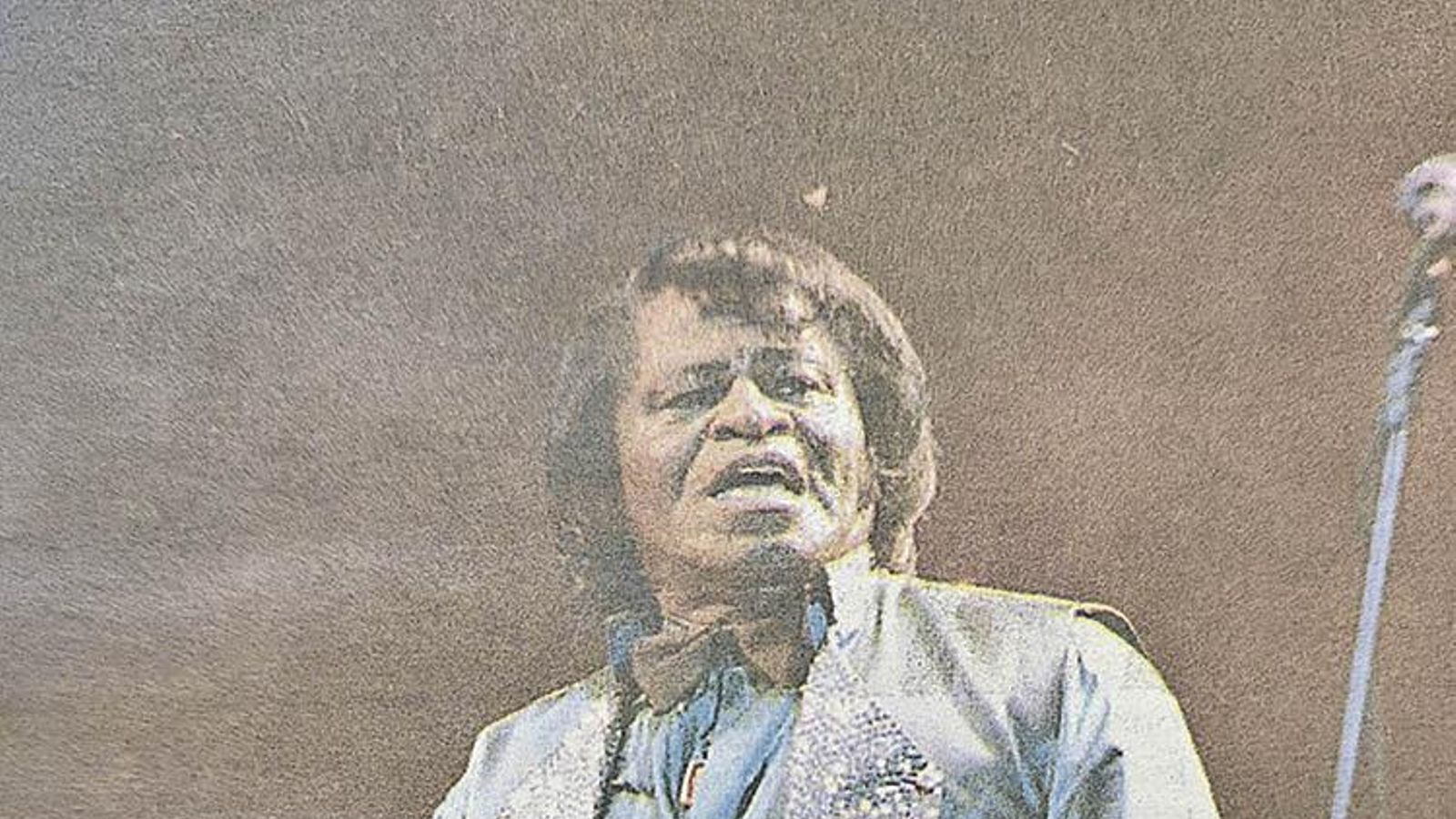 James Brown durante el concierto.