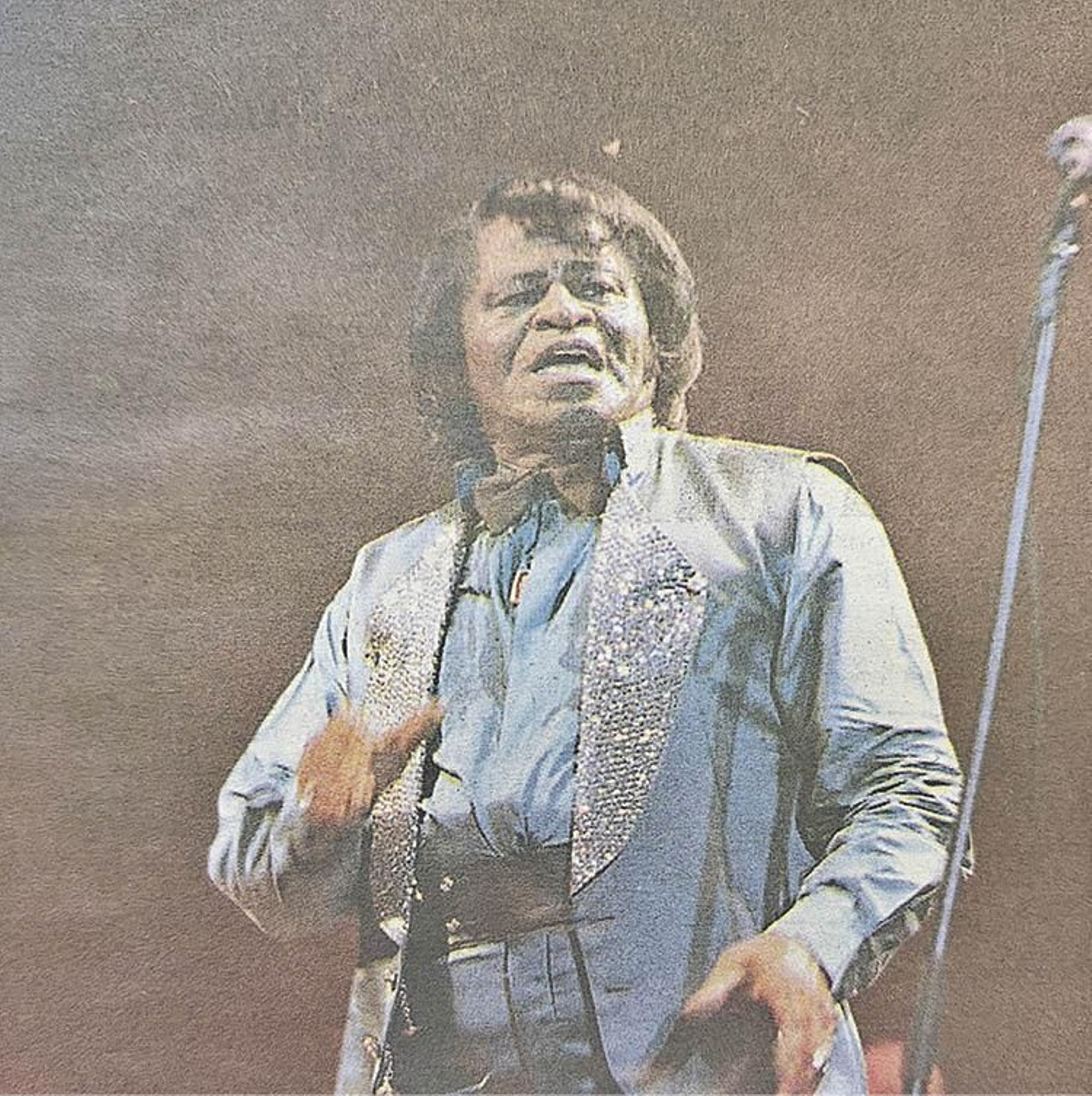 James Brown durante el concierto.