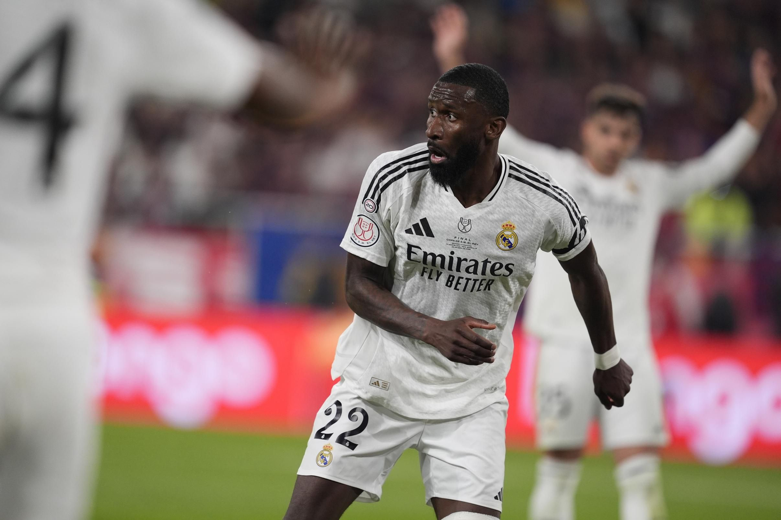 Antonio Rüdiger, central del Real Madrid, el pasado sábado en la final de la Copa del Rey.