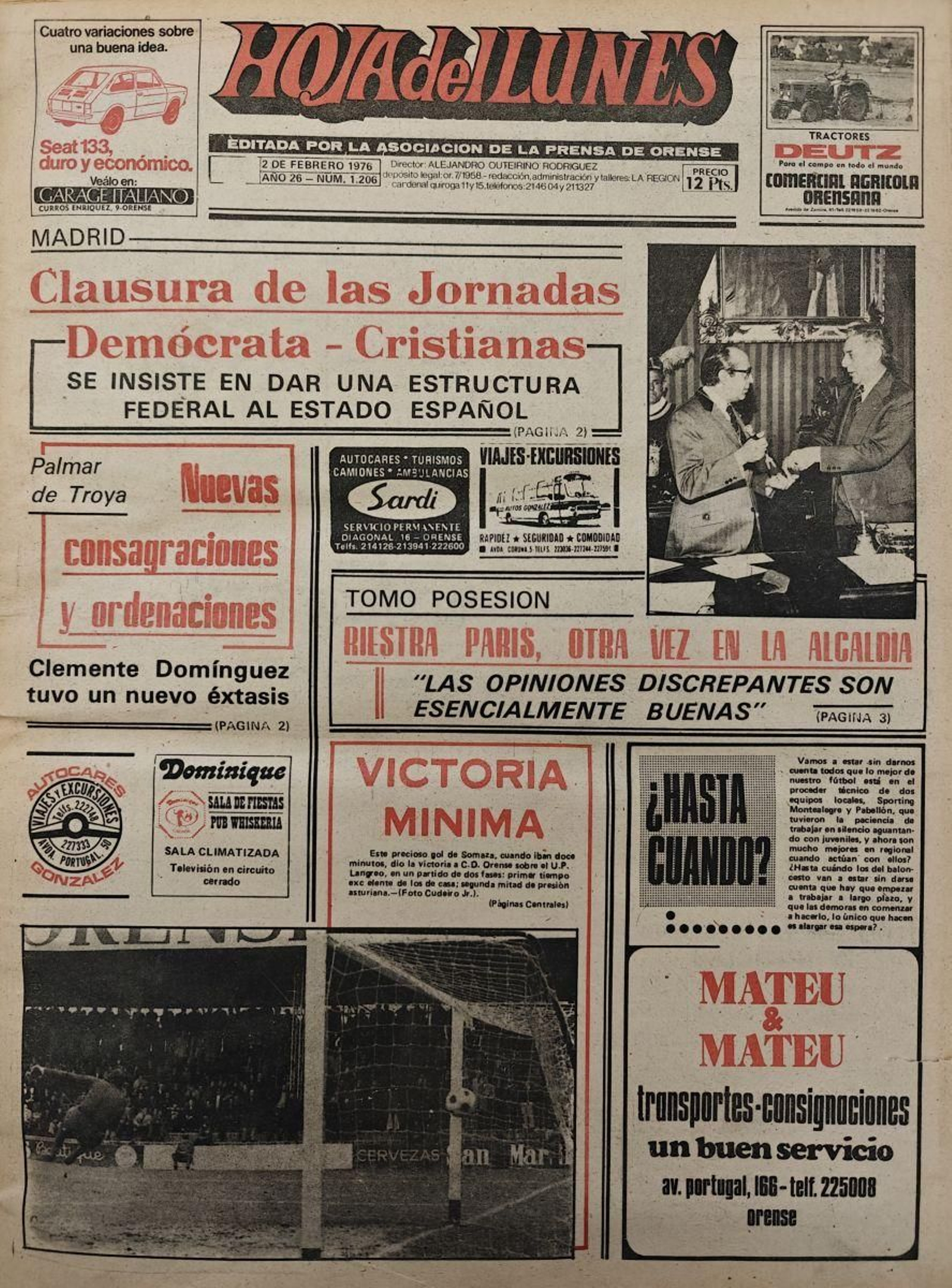 La primera 2 de febrero 1976
