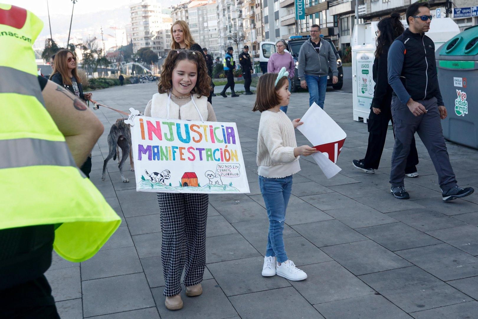 Manifestación en Vigo por los derechos de los animales.