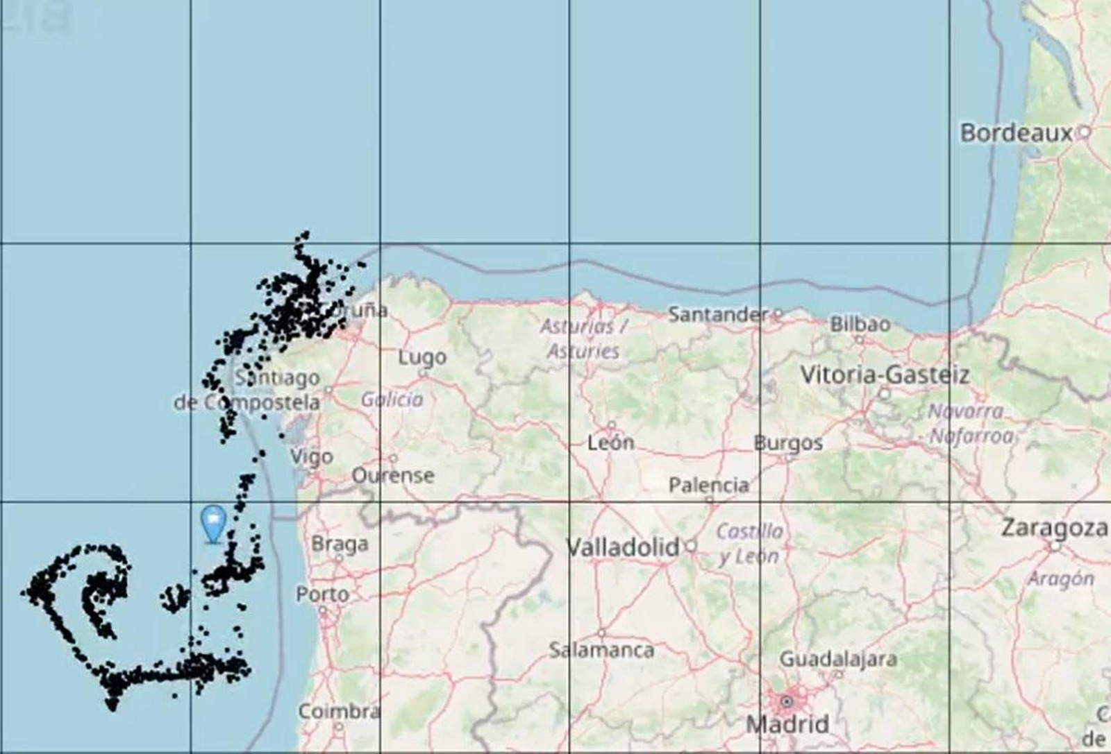 Simulación trayectoria de los pellets _AZTI