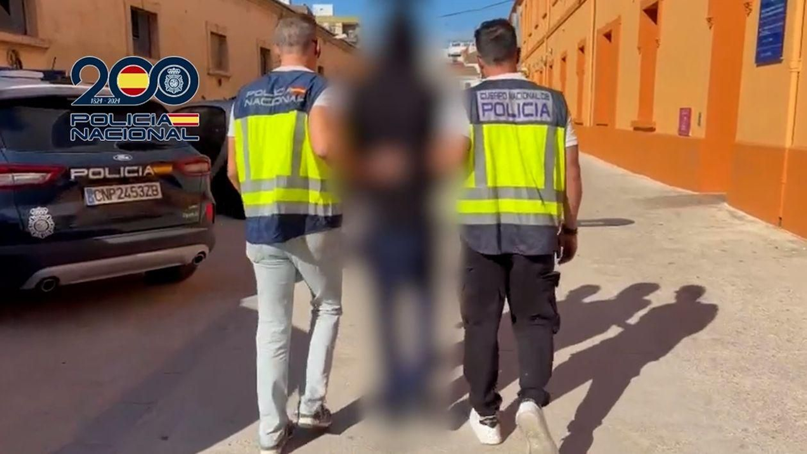 Momento de la detención del menor de 17 años en Valencia.