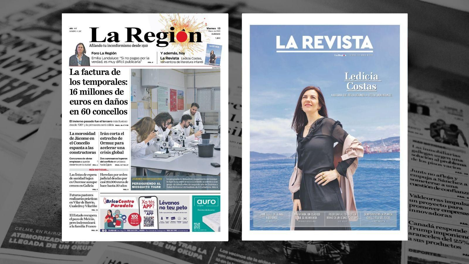 La portada de La Región.