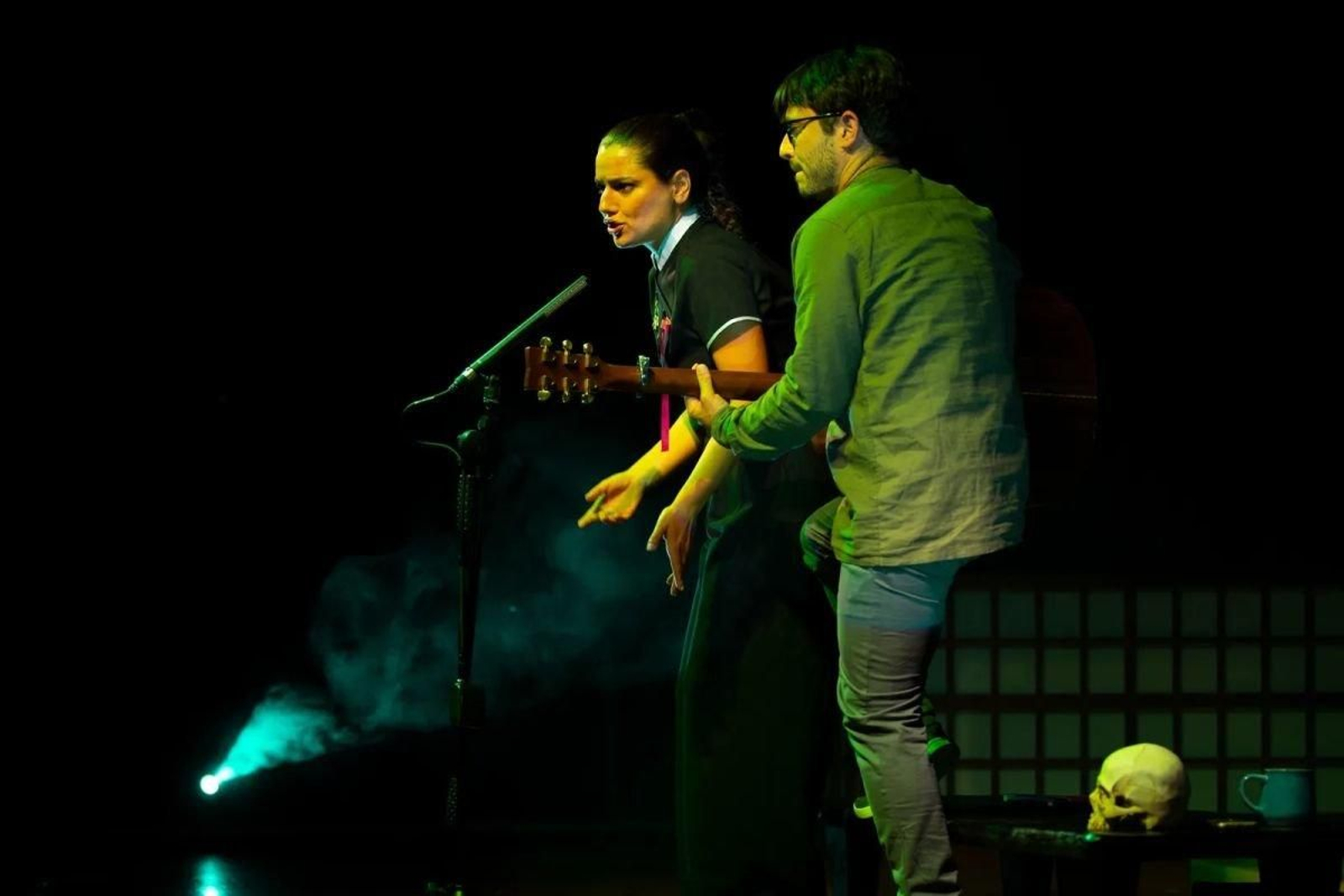 Imaxe que amosa unha escea da obra “#2 Pilgrims”.