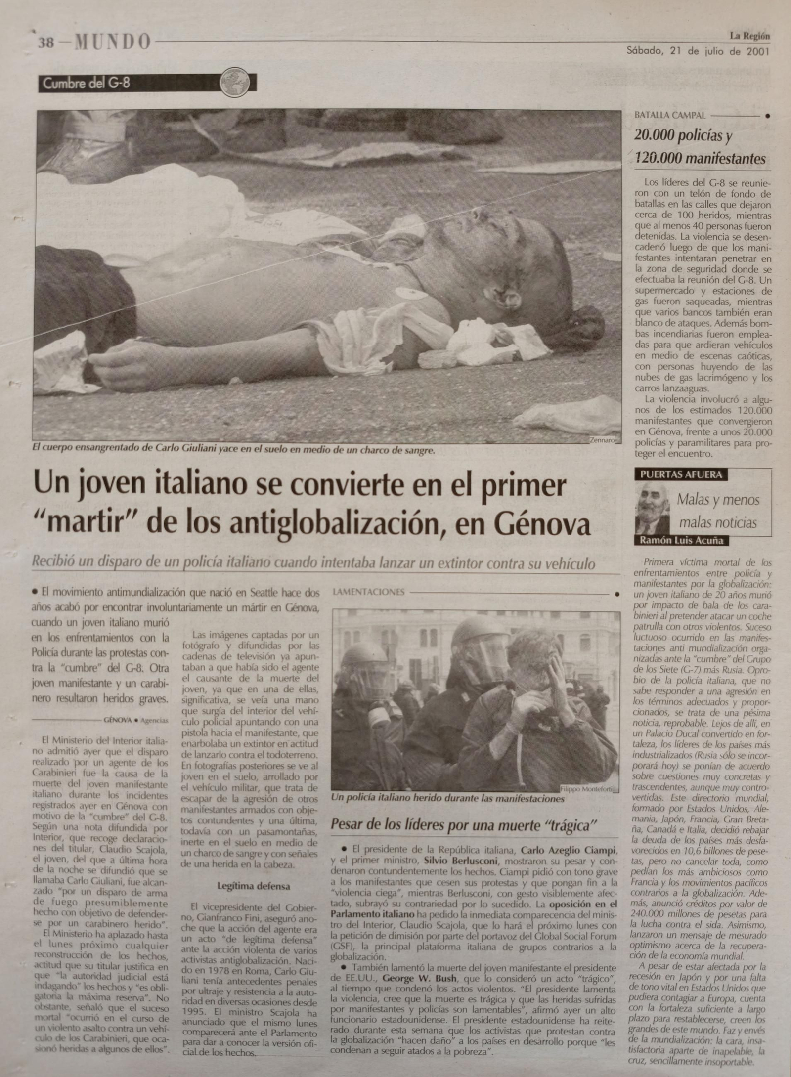 21 de julio de 2001.