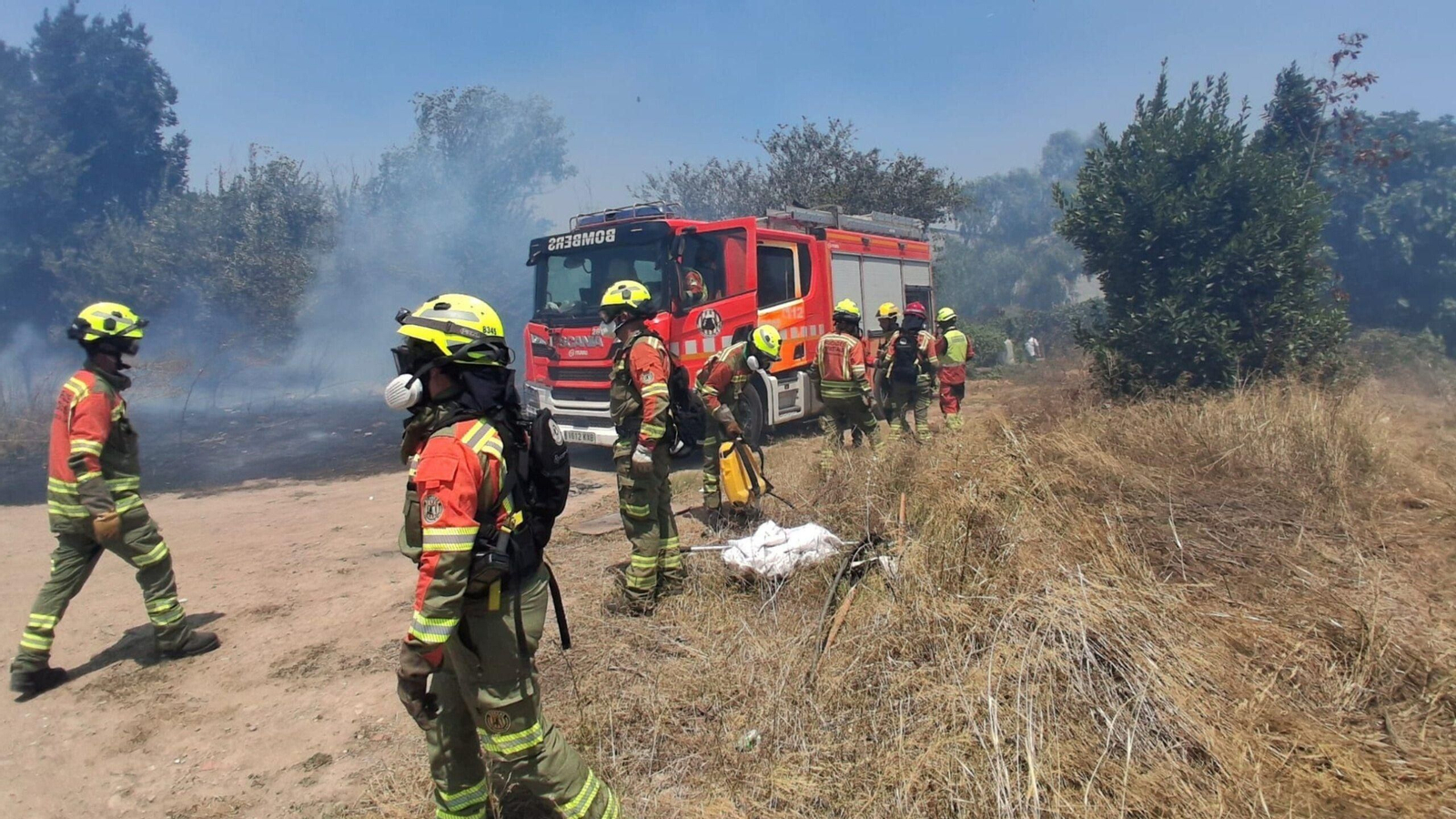 Estabilizado el incendio forestal de Manises