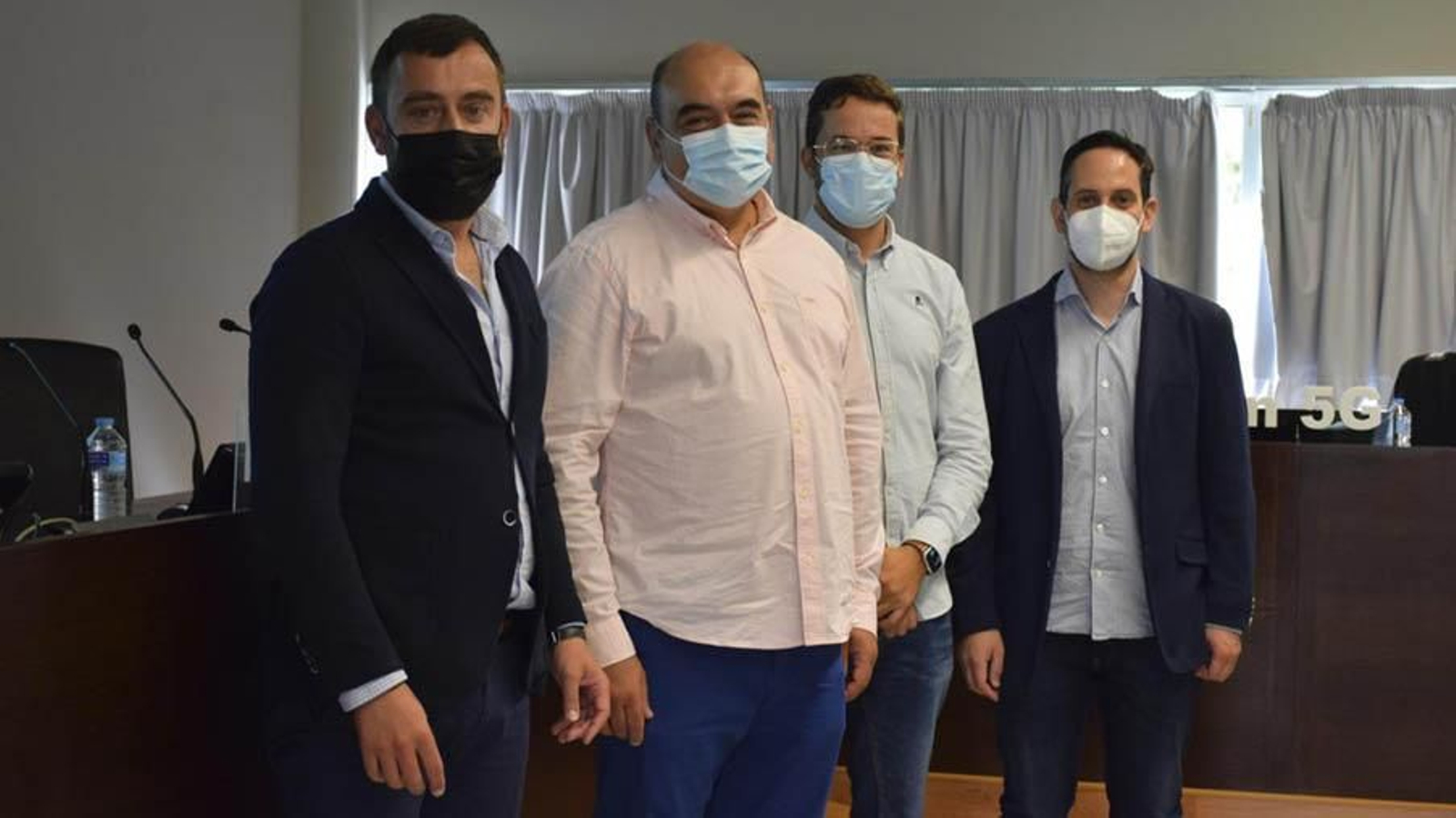 Los cuatro participantes en el Foro Plan Nacional 5G.