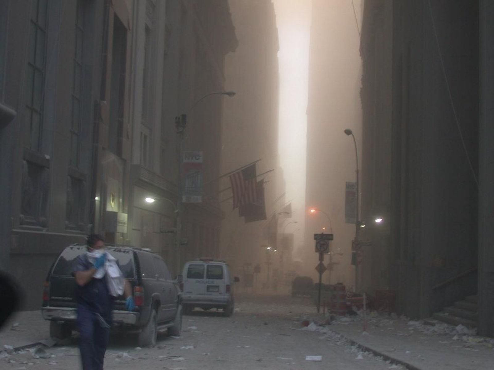 Zona Cero del 11-S, en 2001, después del atentado a las torres. Fotografía tomada por un trabajador del Servicio Secreto de EEUU.