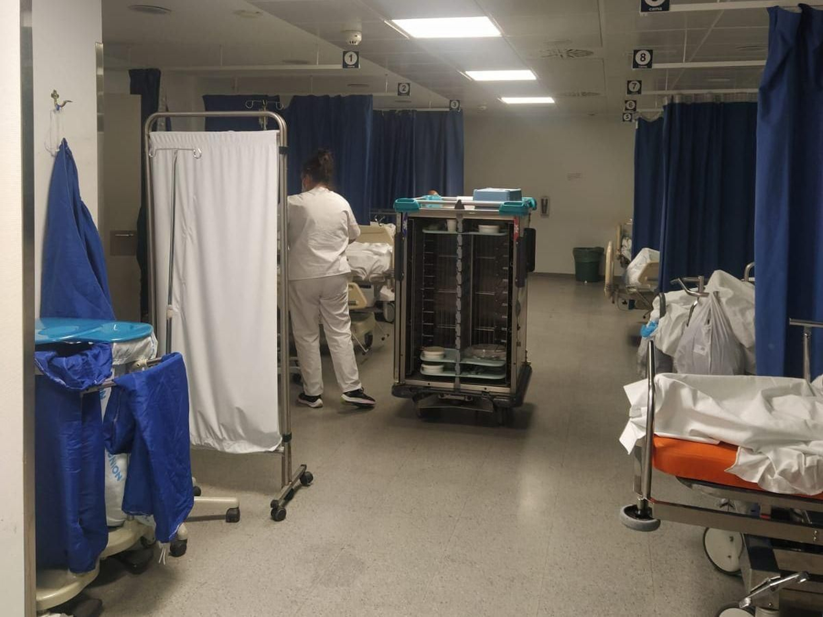 Sala de espera a entrar a las habitaciones en el CHUO