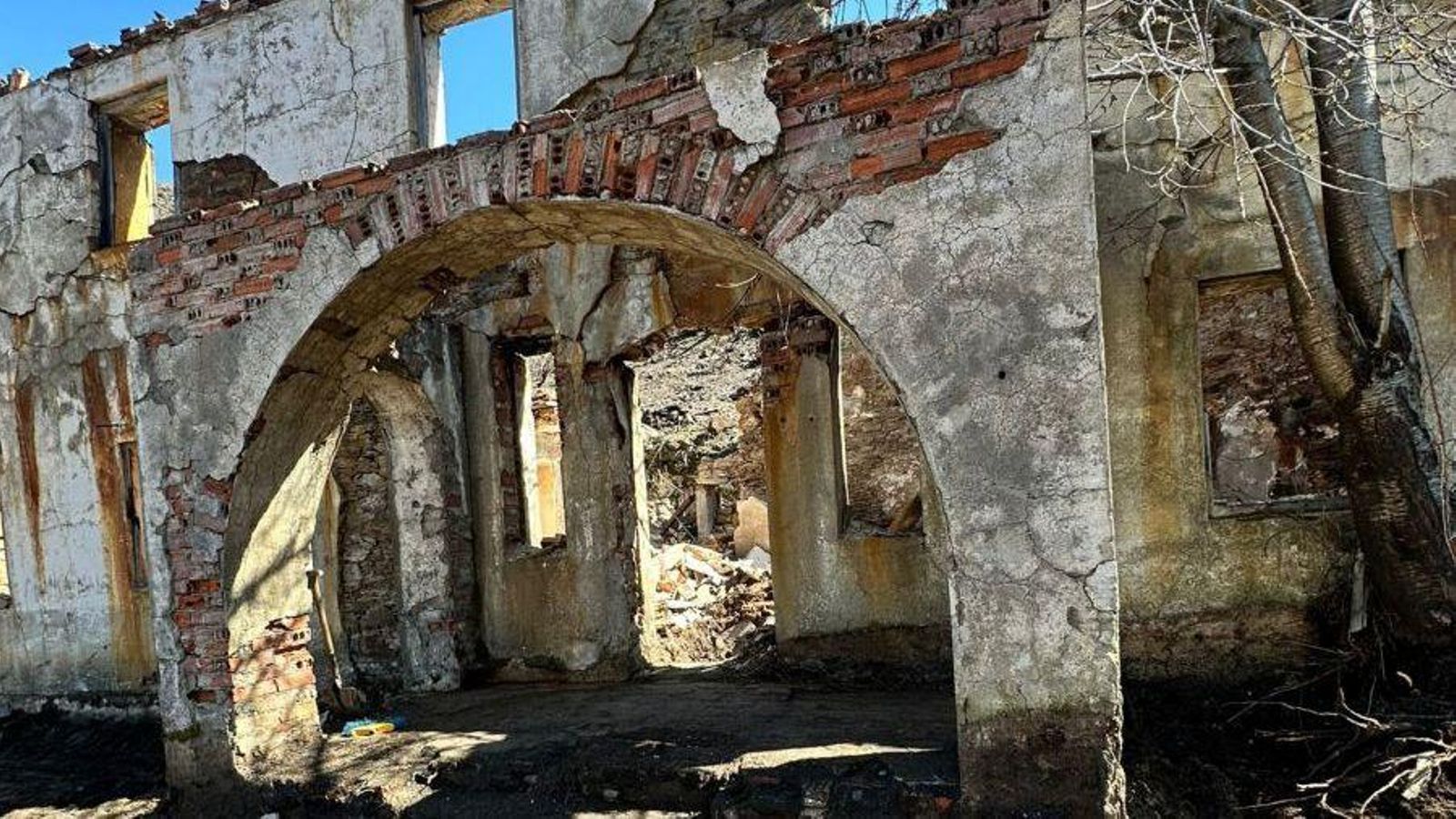 Restos de una de las construcciones.