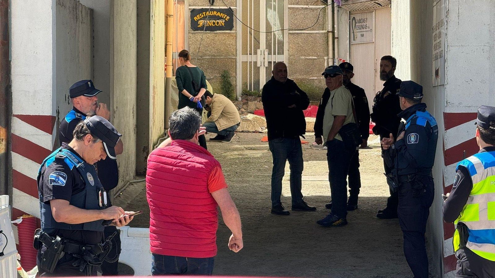 La Policía Local se desplazó al lugar del accidente mortal. // Alberte