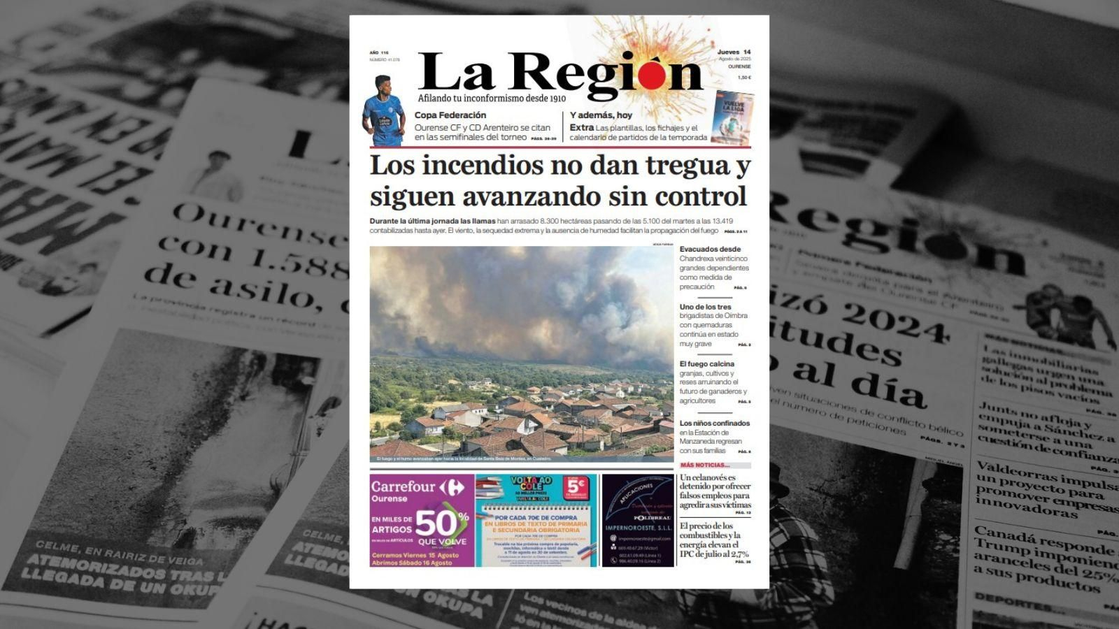 Los titulares de este jueves de La Región