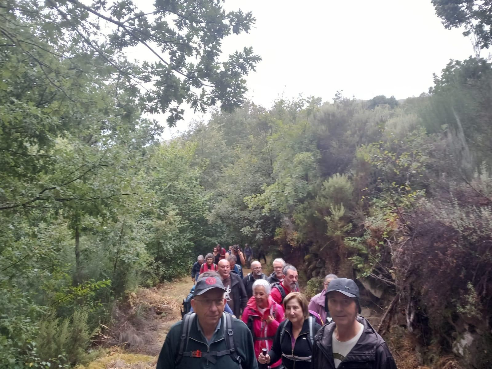 Los entusiastas de la naturaleza acudieron a la ruta dos Soutos en Vilariño