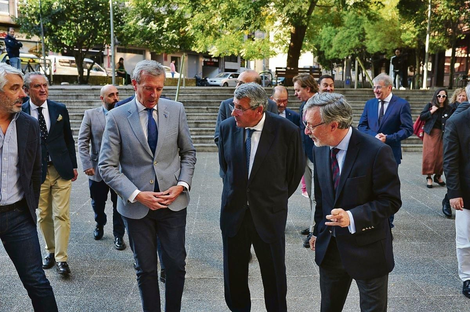 El presidente de la Xunta, ayer en su visita al Campus de Ourense.