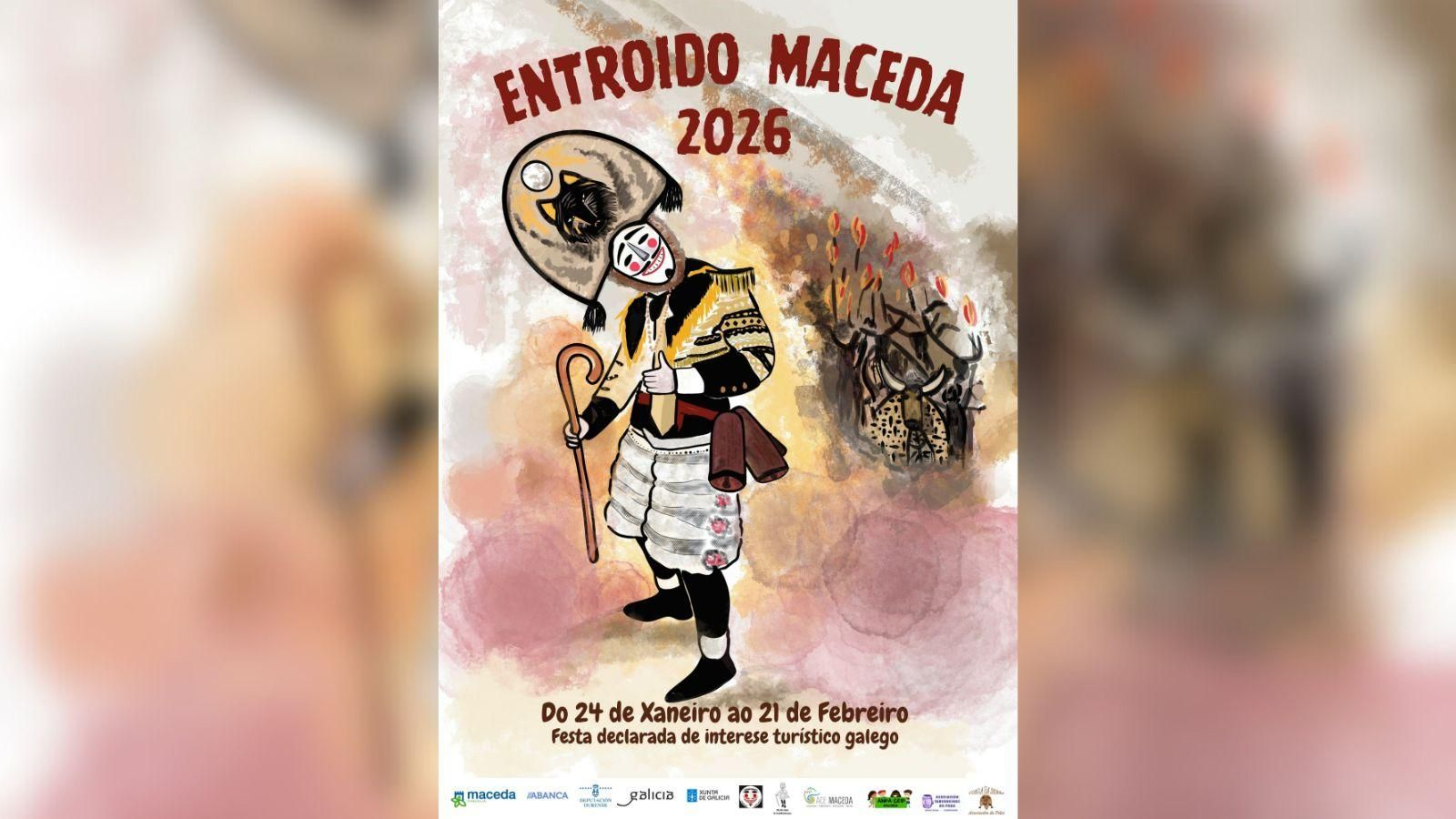 Cartel del Entroido 2026 en Maceda.