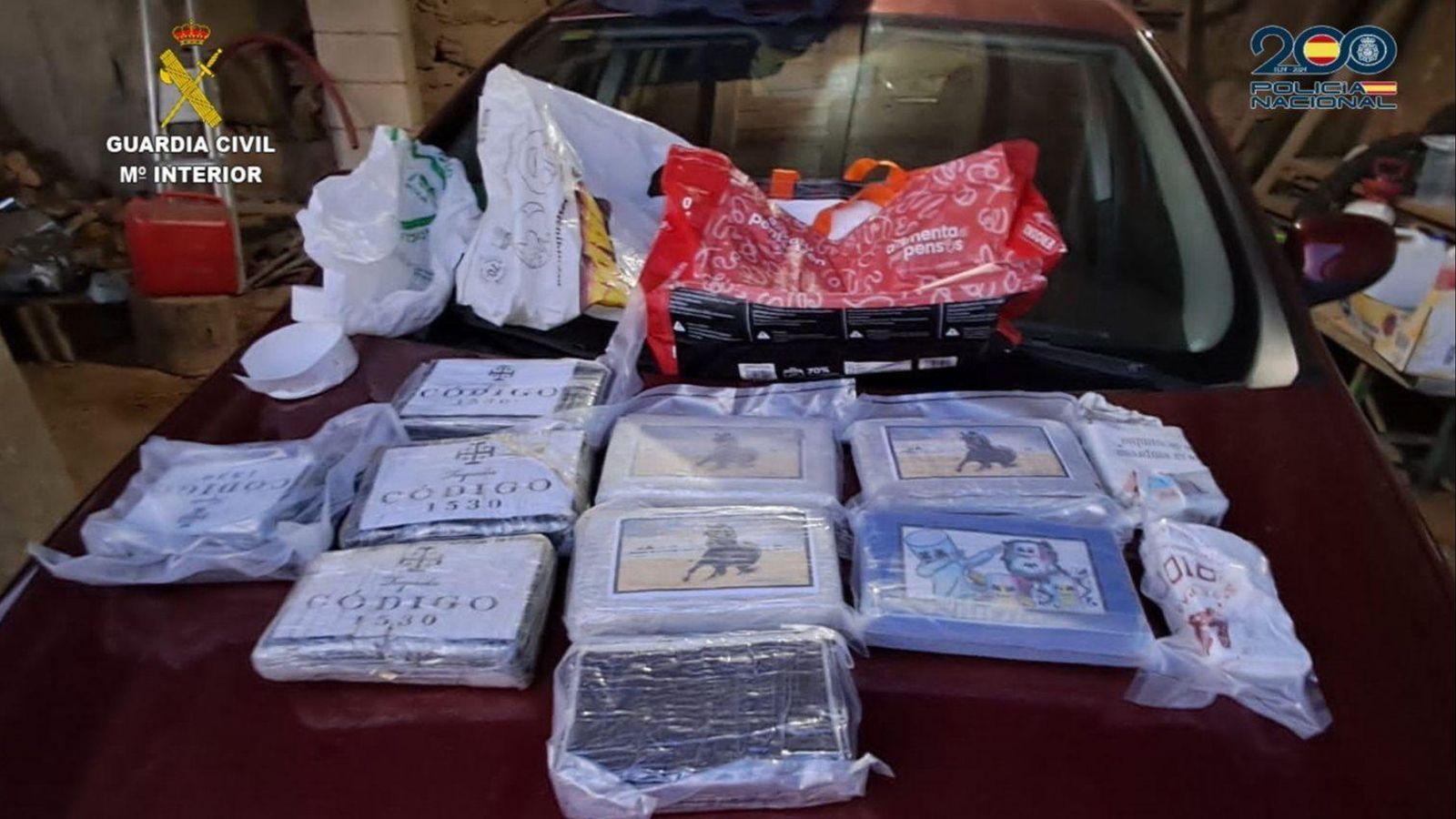 Sustancias encontradas en la operación.