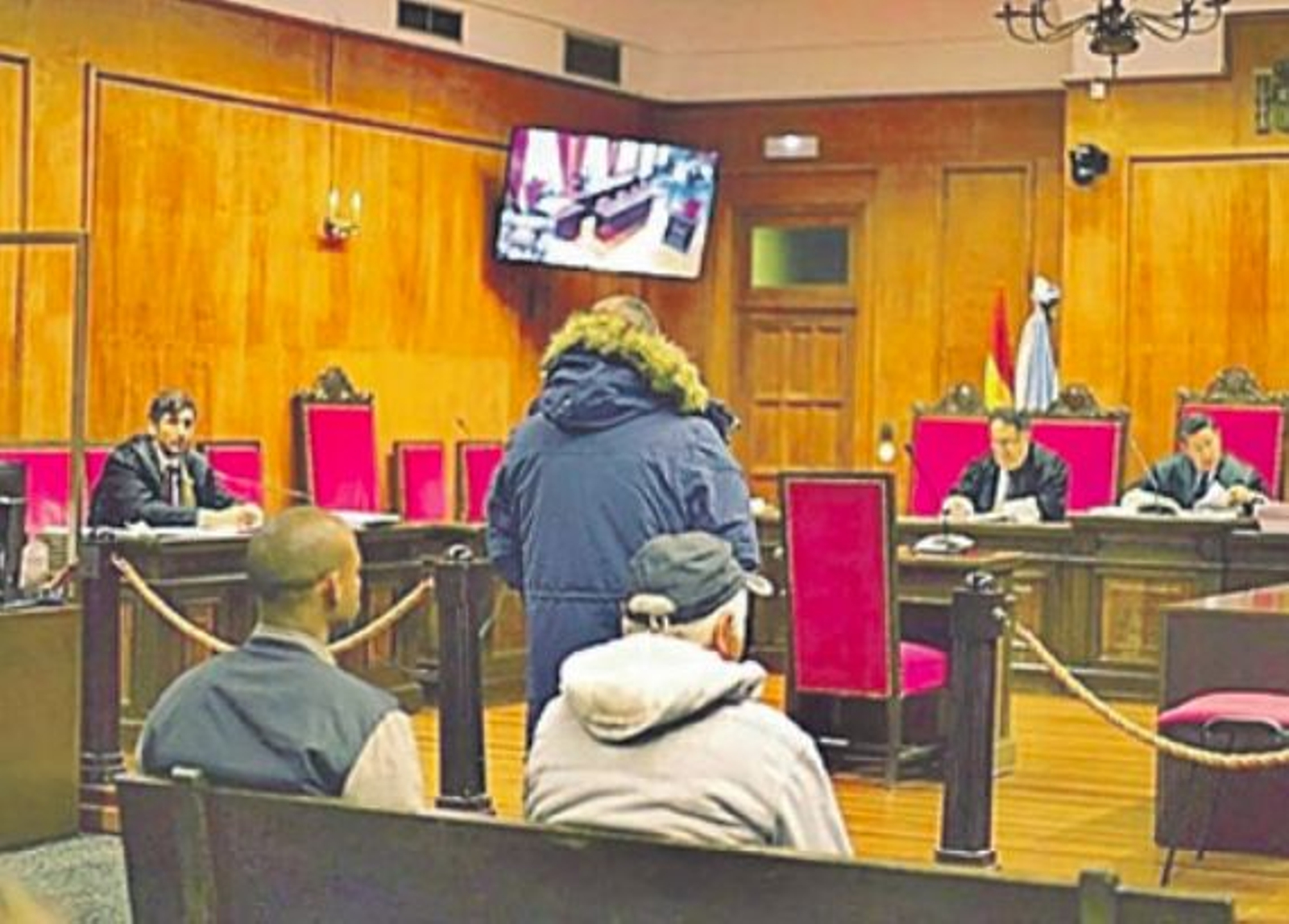 Los tres hombres absueltos, el día del juicio.