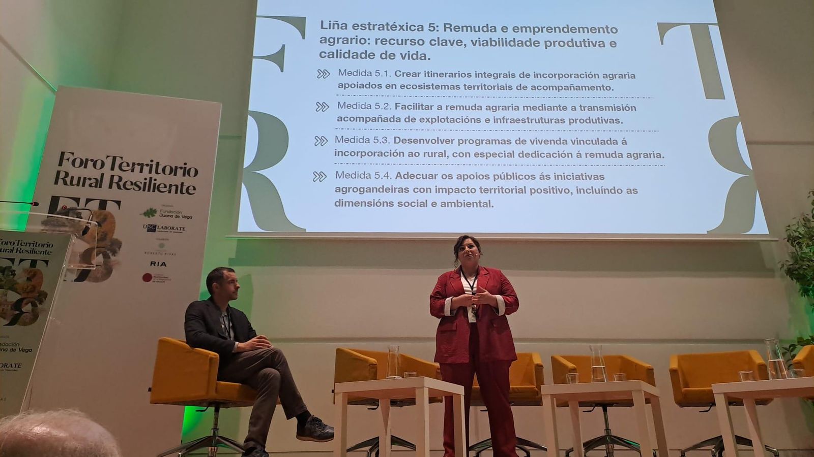 Momento de la intervención de la Fundación Roberto Rivas en el Foro Territorio Rural Resilente.