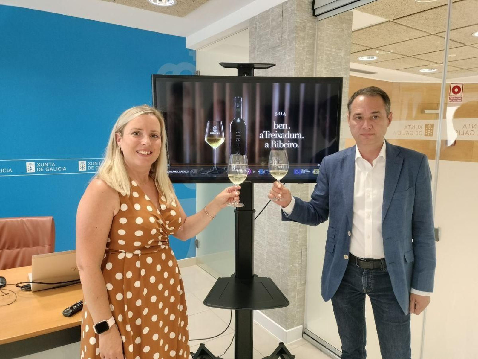 Silvia Dorado y Juan Casares en la presentación de la campaña.