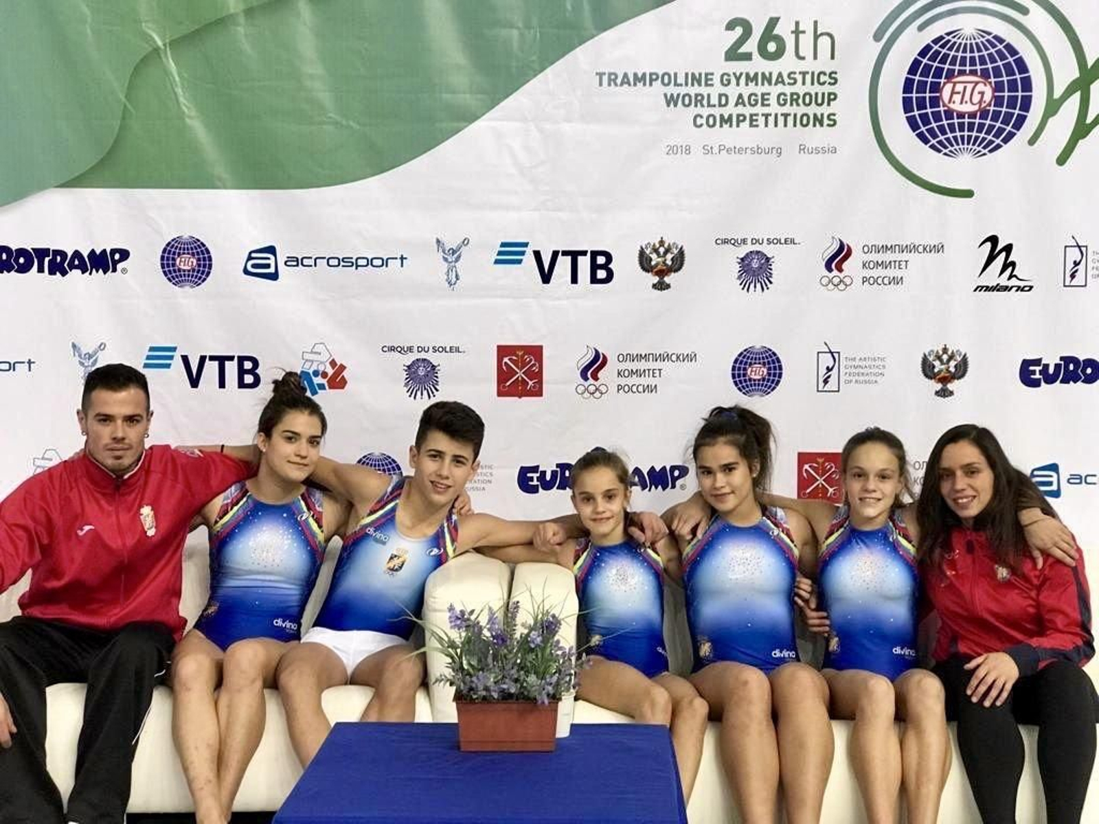 Cinco gimnastas y dos técnicos del Sieiro estuvieron en San Petersburgo.