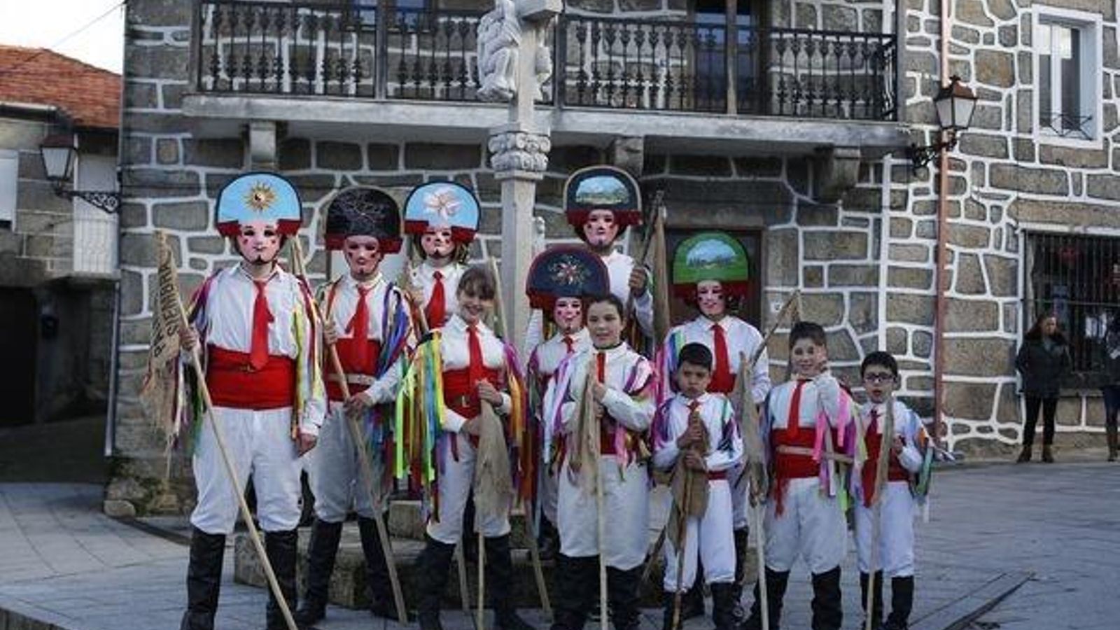 Chocalleiros en Vilardevós en 2018. (Foto: Xesús Fariñas).