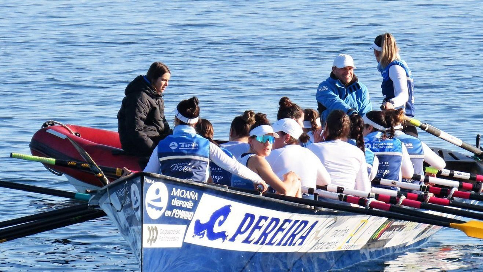 La trainera de Tirán Pereira compitió el pasado domingo en el Memorial Lagar.