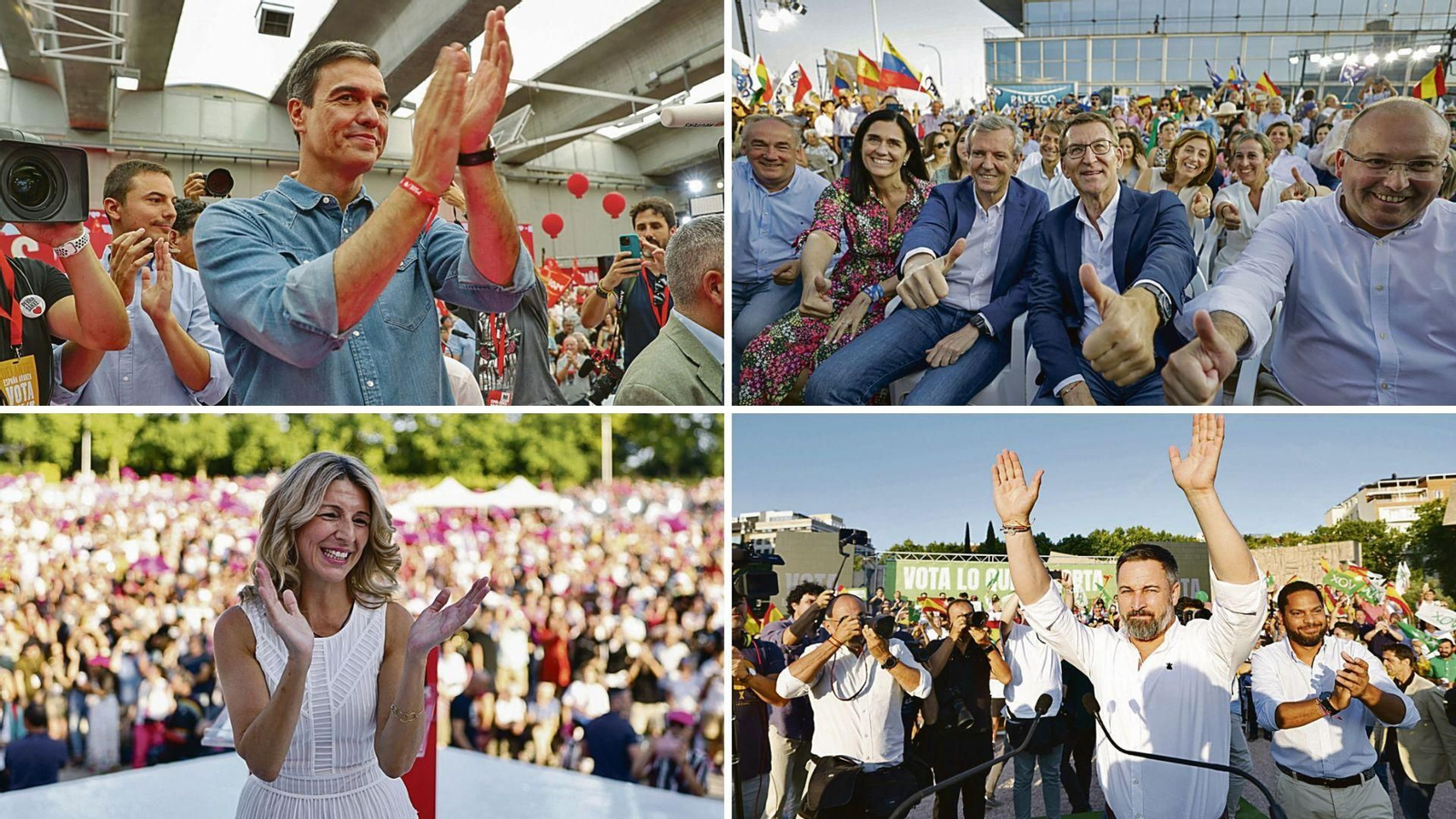 Los líderes de las cuatro principales formaciones.