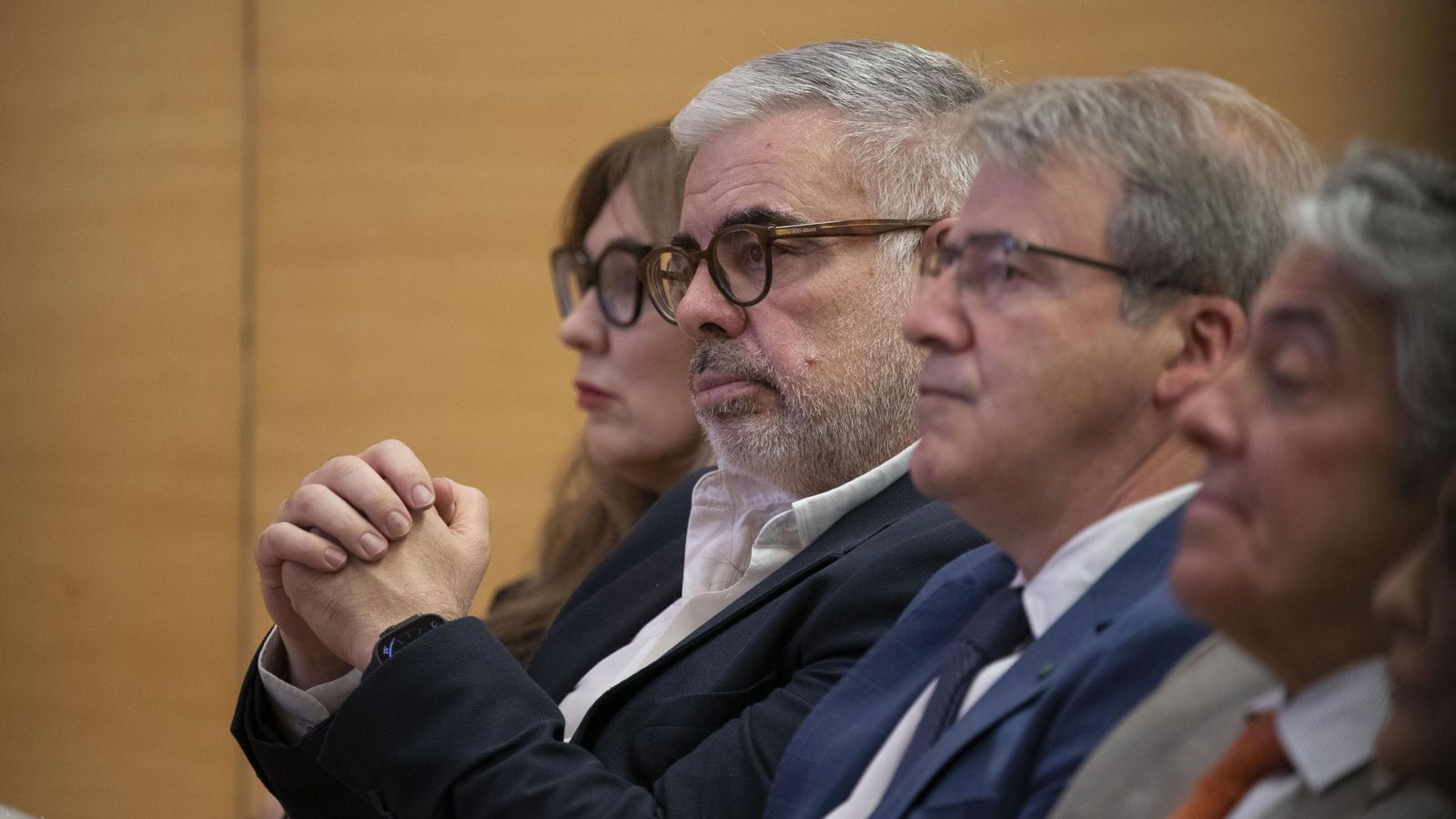 El magistrado de la Sala Civil y Penal del TSXG Fernando Alañón y Manuel Pardo, delegado territorial del Gobierno en Ourense.