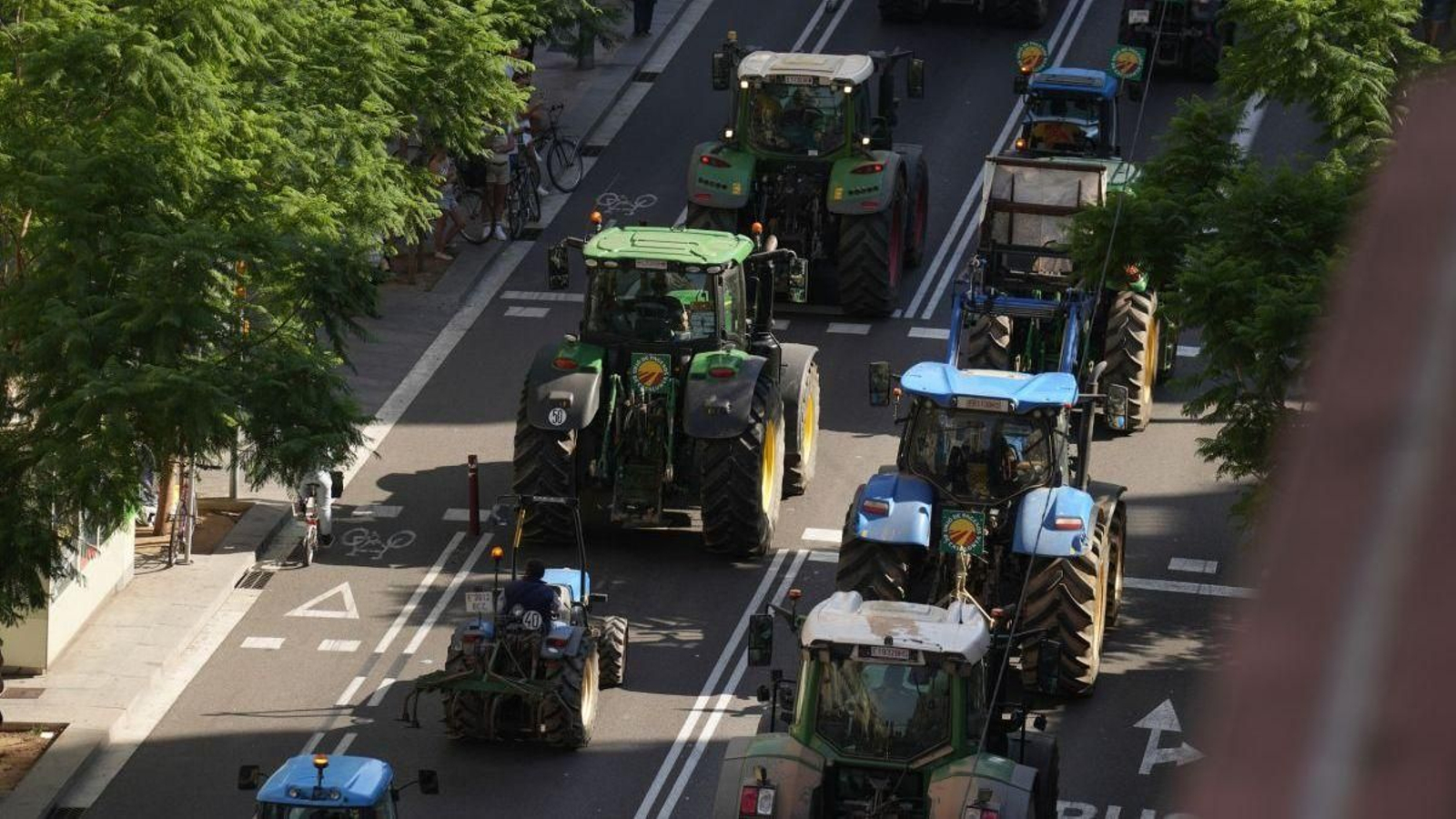 Tractorada frente la Delegación del Gobierno en Barcelona el pasado 14 de octubre.
