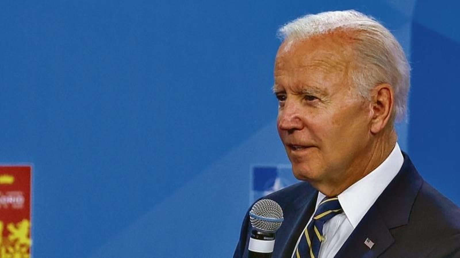 El presidente Biden, en rueda de prensa en la cumbre de Madrid.