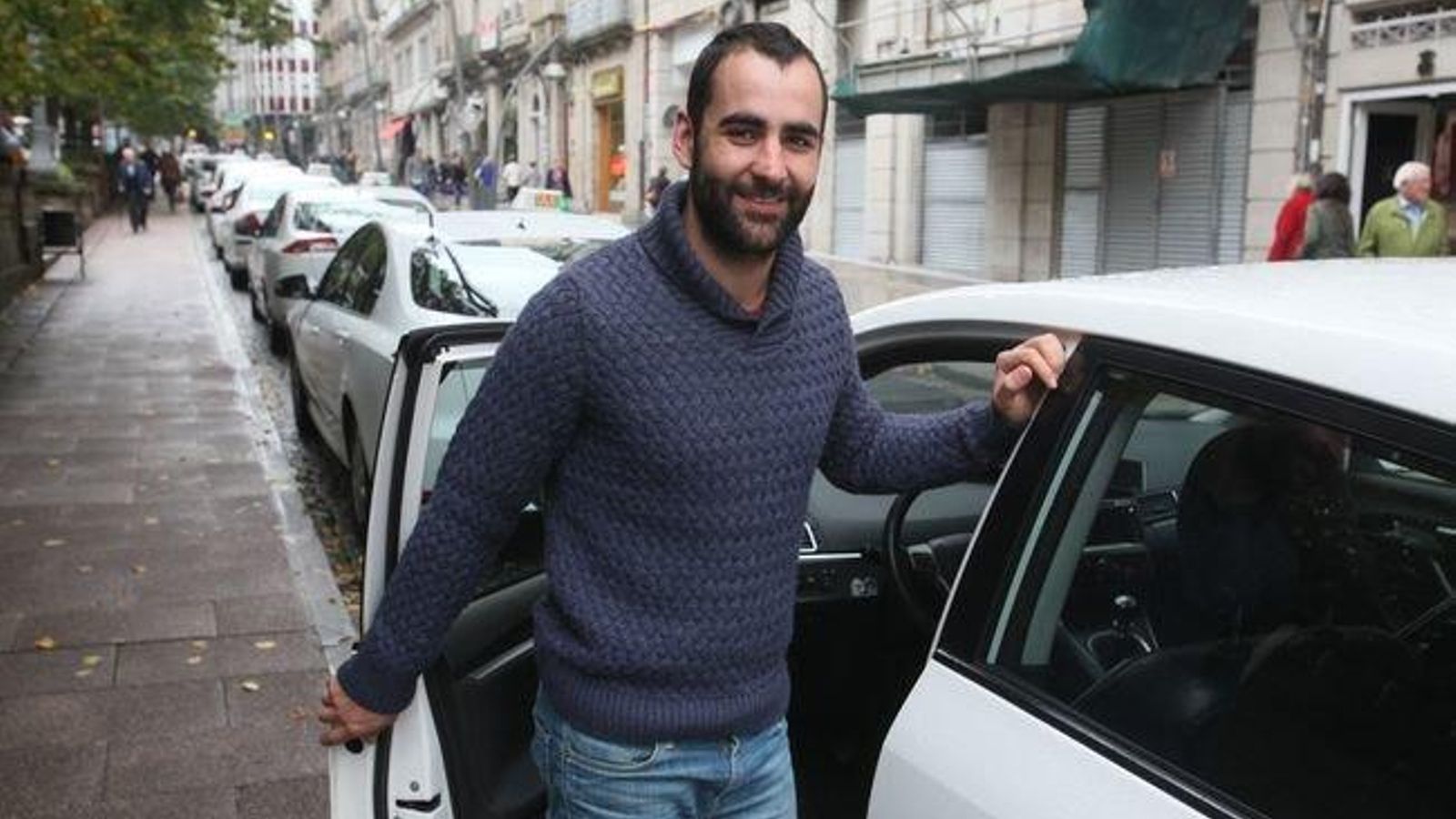 Ourense. 4-11-2016.Taxistas, reportaje de Gonzalo.Víctor.. Paz