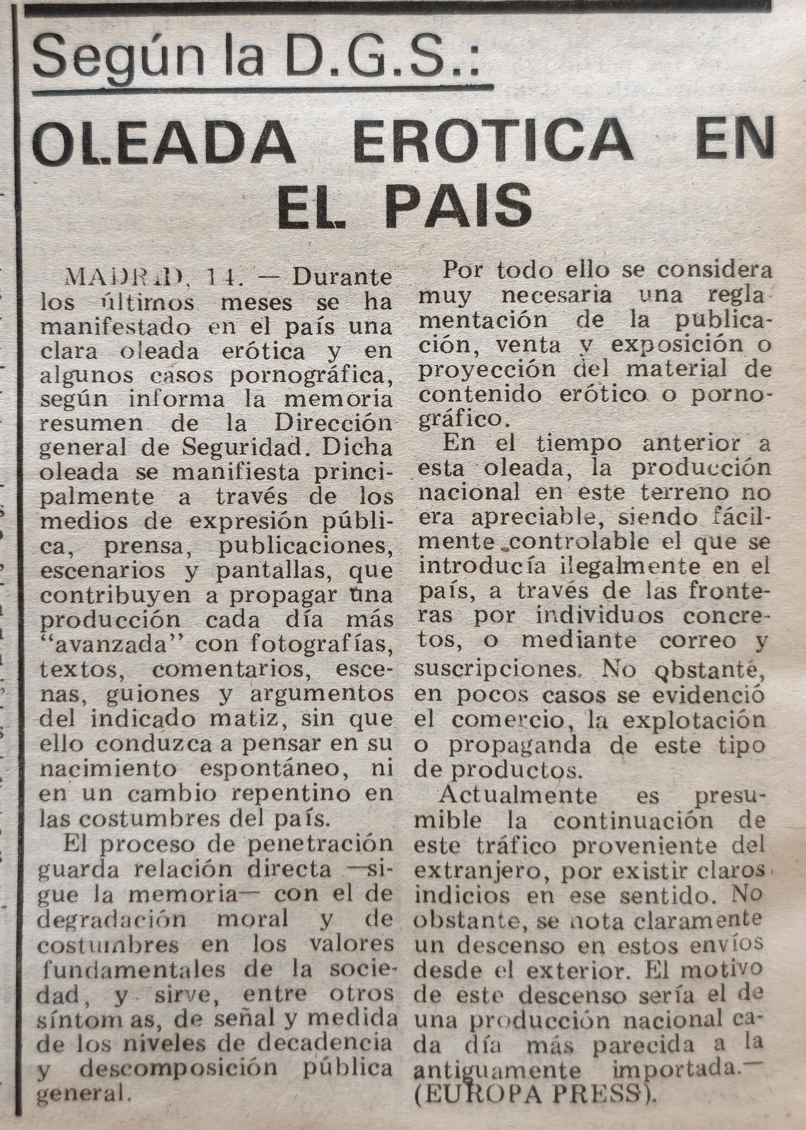 Noticias escaneadas del periódico La Región del 17 de julio de 1976.