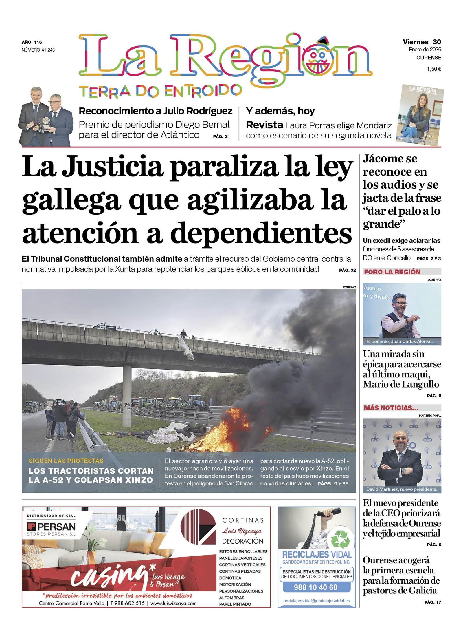 Los titulares de este viernes de La Región.