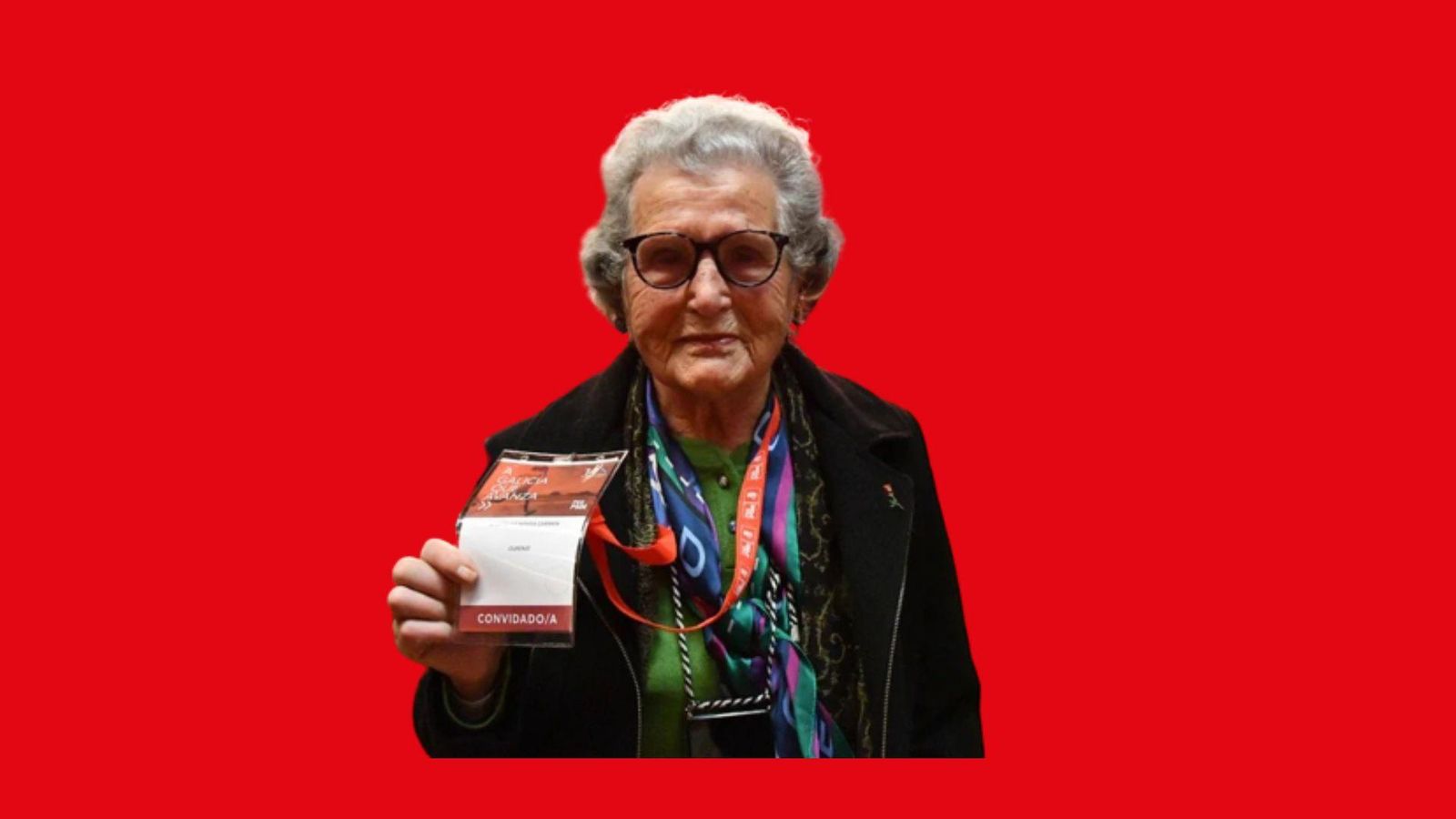 Carmen Rodriguez Novoa, histórica militante, presidenta de honor del PSdeG de Ourense