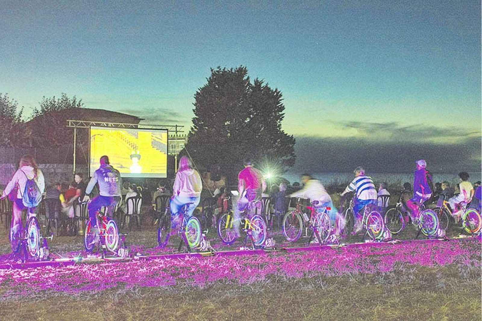 Una edición anterior de 'Cinema a Pedal'.