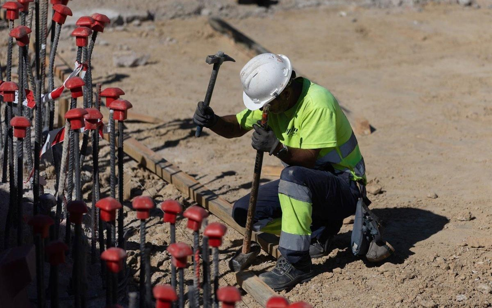 Un trababador del sector de la construcción