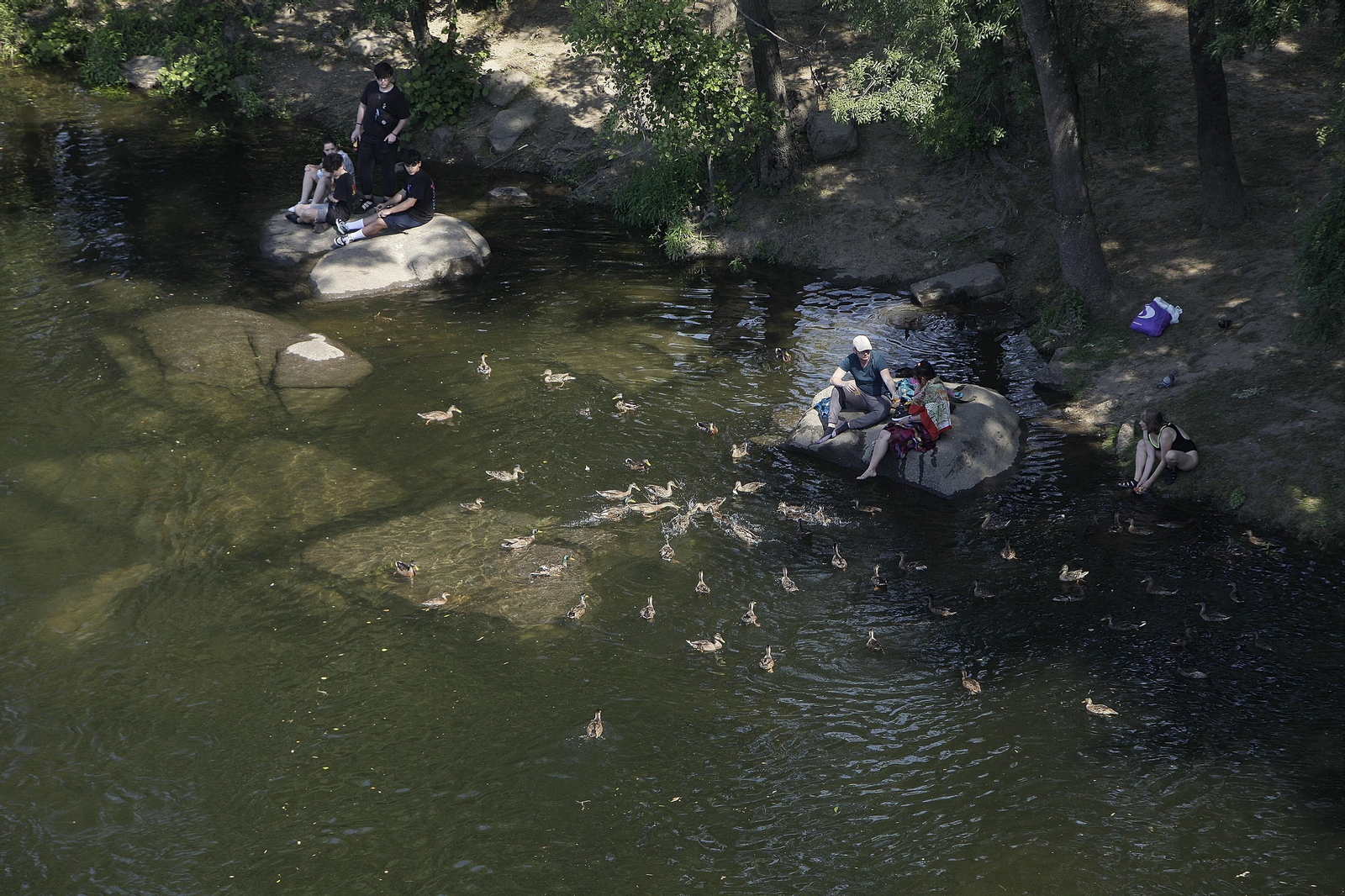 Mucho calor en Ourense. FOTO: Miguel Ángel